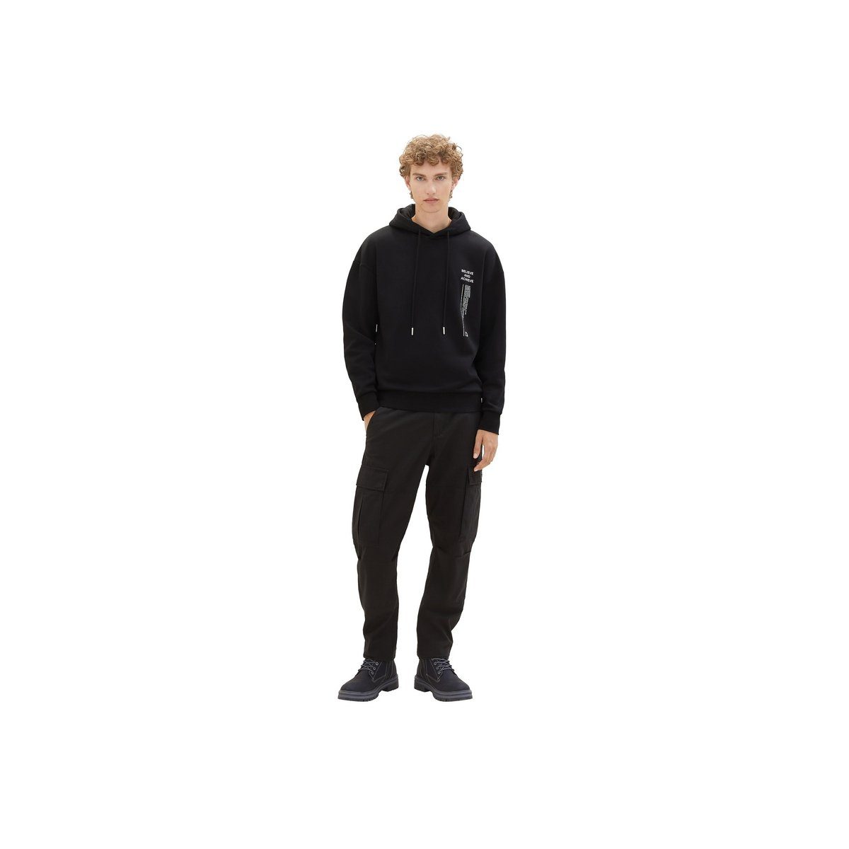 TOM TAILOR Sweatshirt schwarz (1-tlg) Black