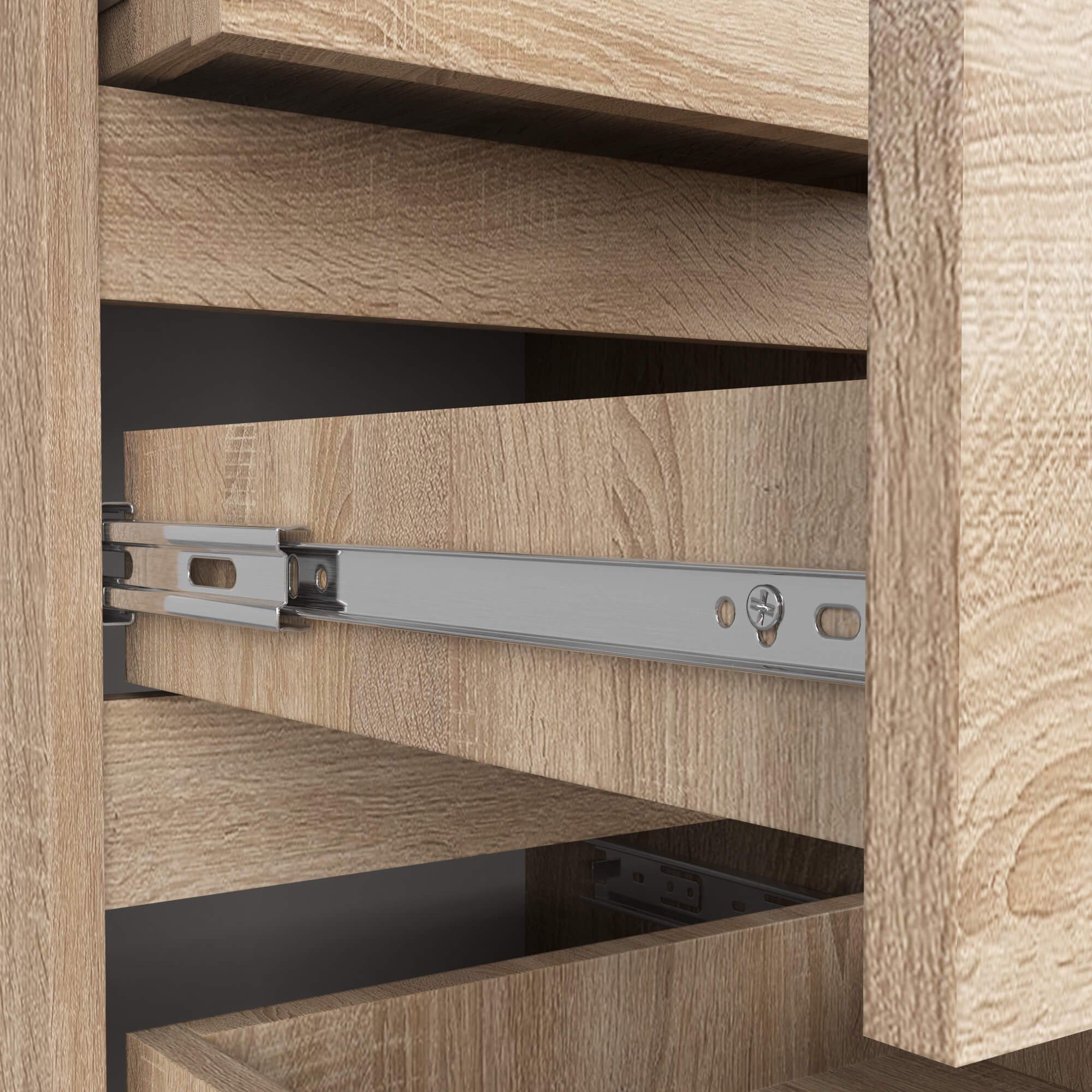 Raumhirsch Furniture Kommode mit 5 Schubladen 40 cm breit Schrank Nachtkommode, (viele Farbvarianten - Maße: 40 x 92 x 35 cm) - Hochwertig & stabil – Bild 5 von 5