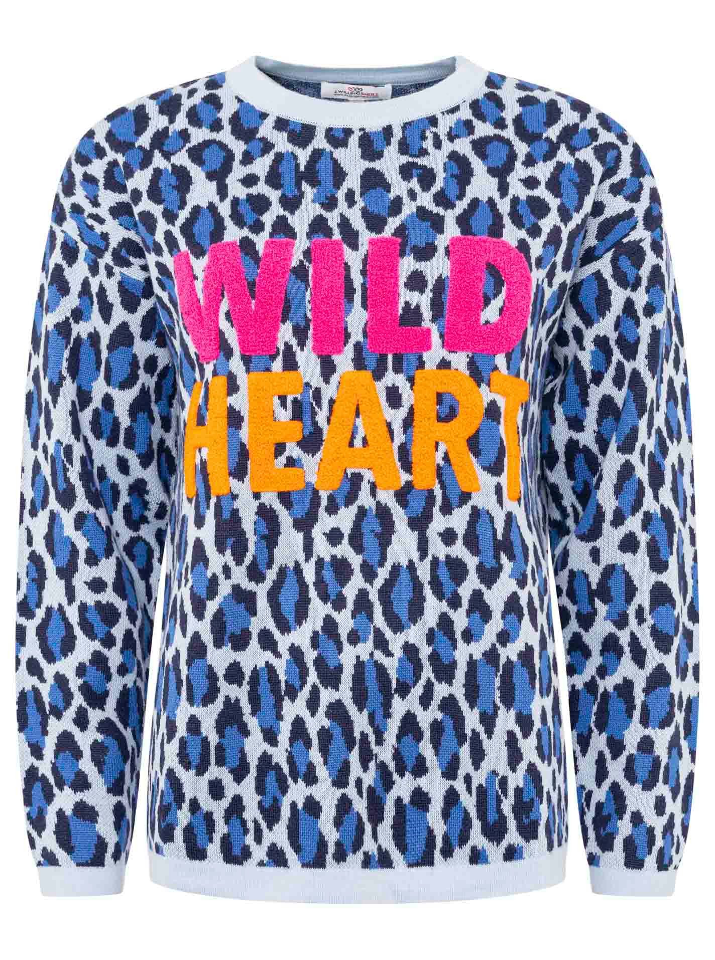 Zwillingsherz Sweatshirt Strickpullover "Wild Heart"