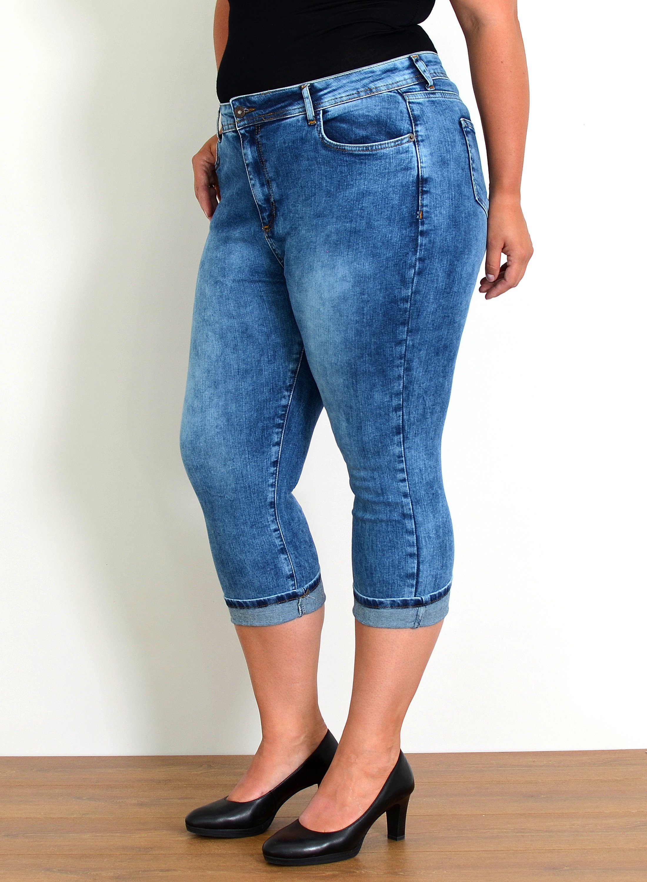 ESRA Caprijeans Capri Jeans Damen High günstig online kaufen