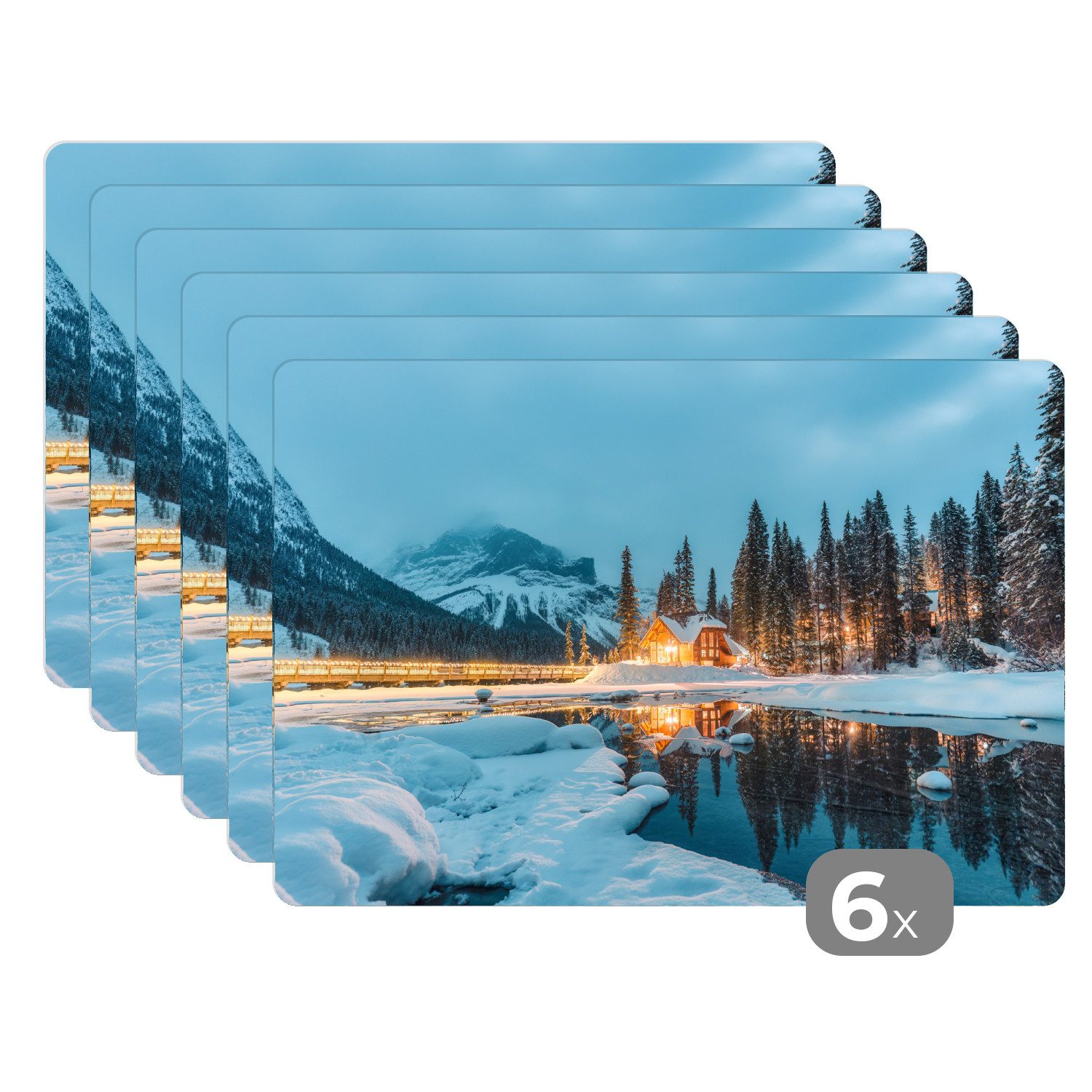 MuchoWow Platzset Winterlandschaft - Natur - günstig online kaufen