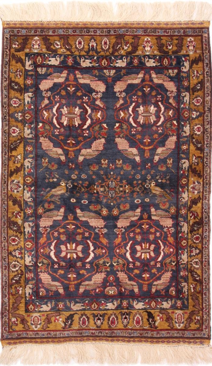 Orientteppich Afghan Mauri Seide 115x173 Handgeknüpfter Orientteppich, Nain Trading, rechteckig, Höhe: 6 mm