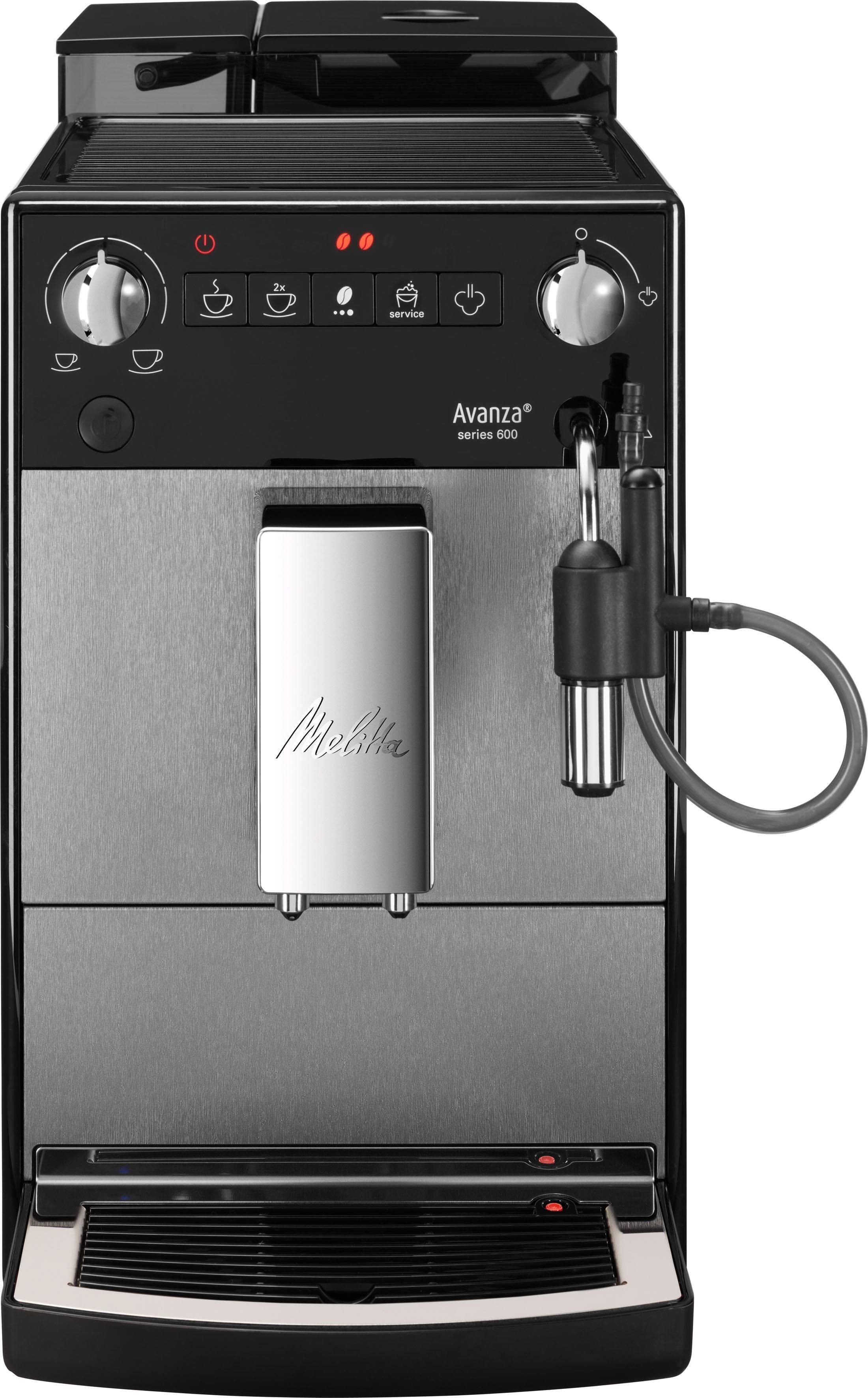 Melitta Kaffeevollautomat Avanza® F270-100 Mystic Titan, Kompakt, aber XL Wassertank & XL Bohnenbehälter, Milchschaum-System