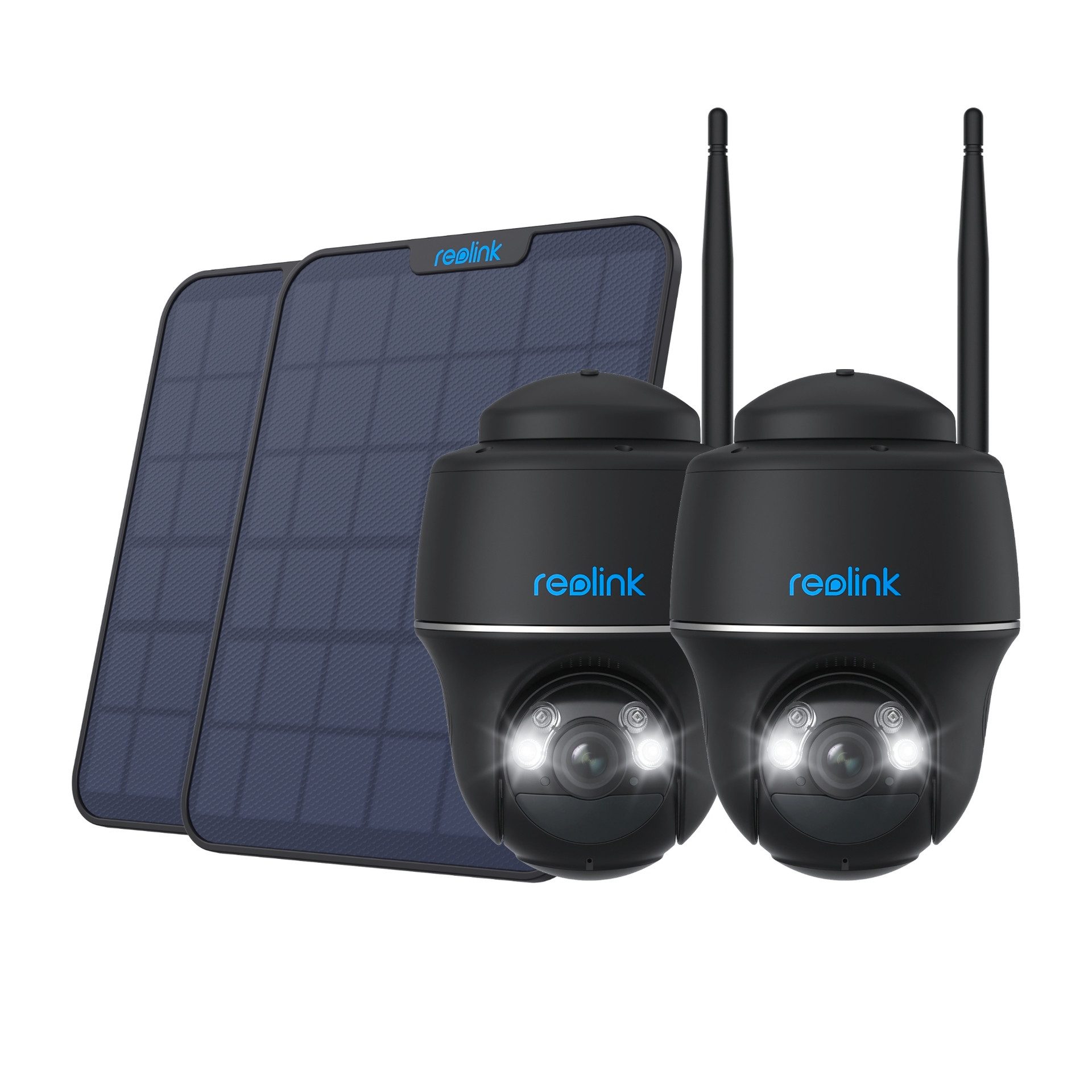 Reolink Überwachungskamera Set 2xArgus Series B430-B Battery-WiFi +2x Solar Panel 2-B (Außenbereich)