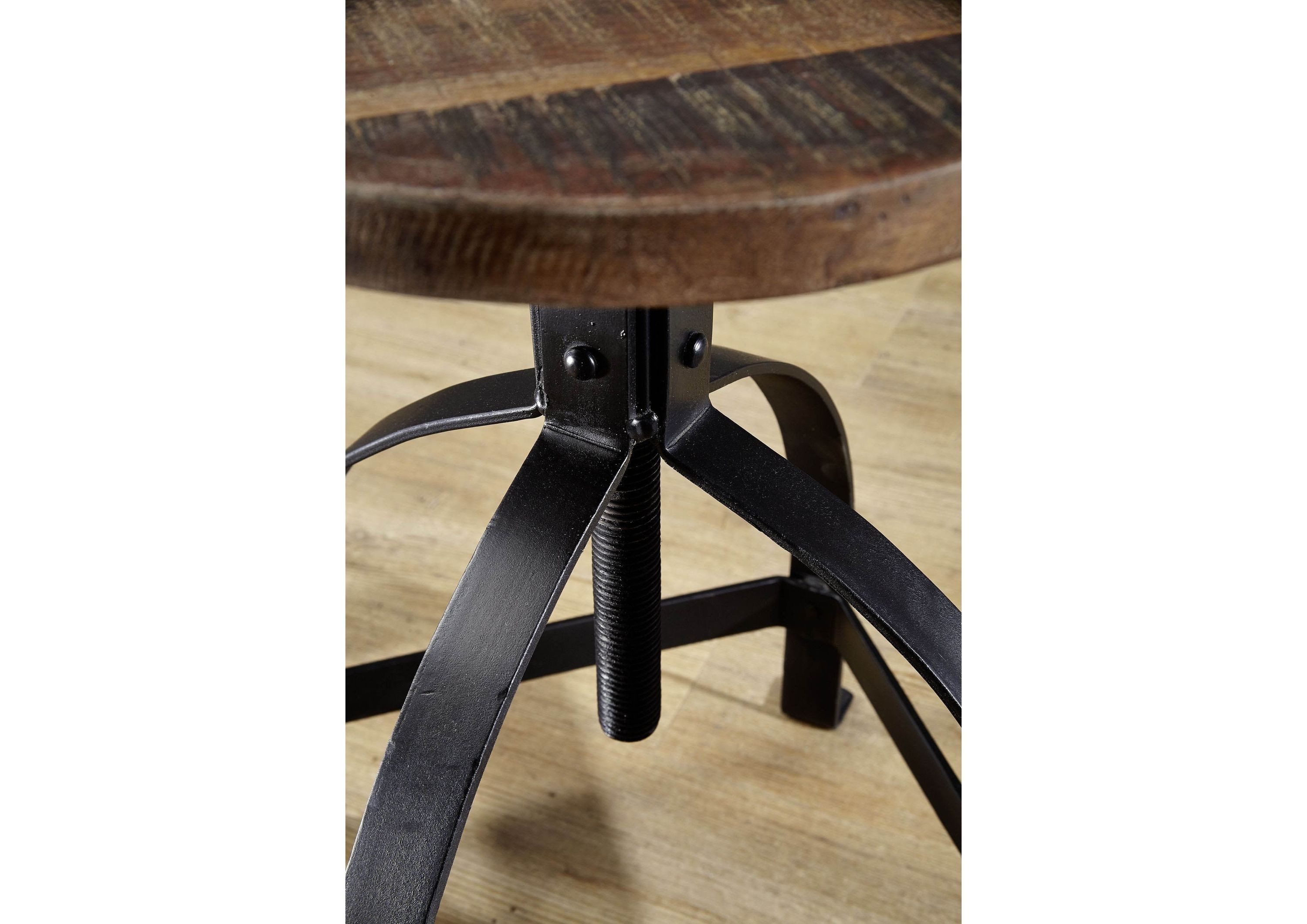 Massivmoebel24 Hocker INDUSTRIAL (Hocker Altholz 30x30x47 mehrfarbig lackiert INDUSTRIAL #03), Hocker Altholz 30x30x47 mehrfarbig lackiert INDUSTRIAL #03
