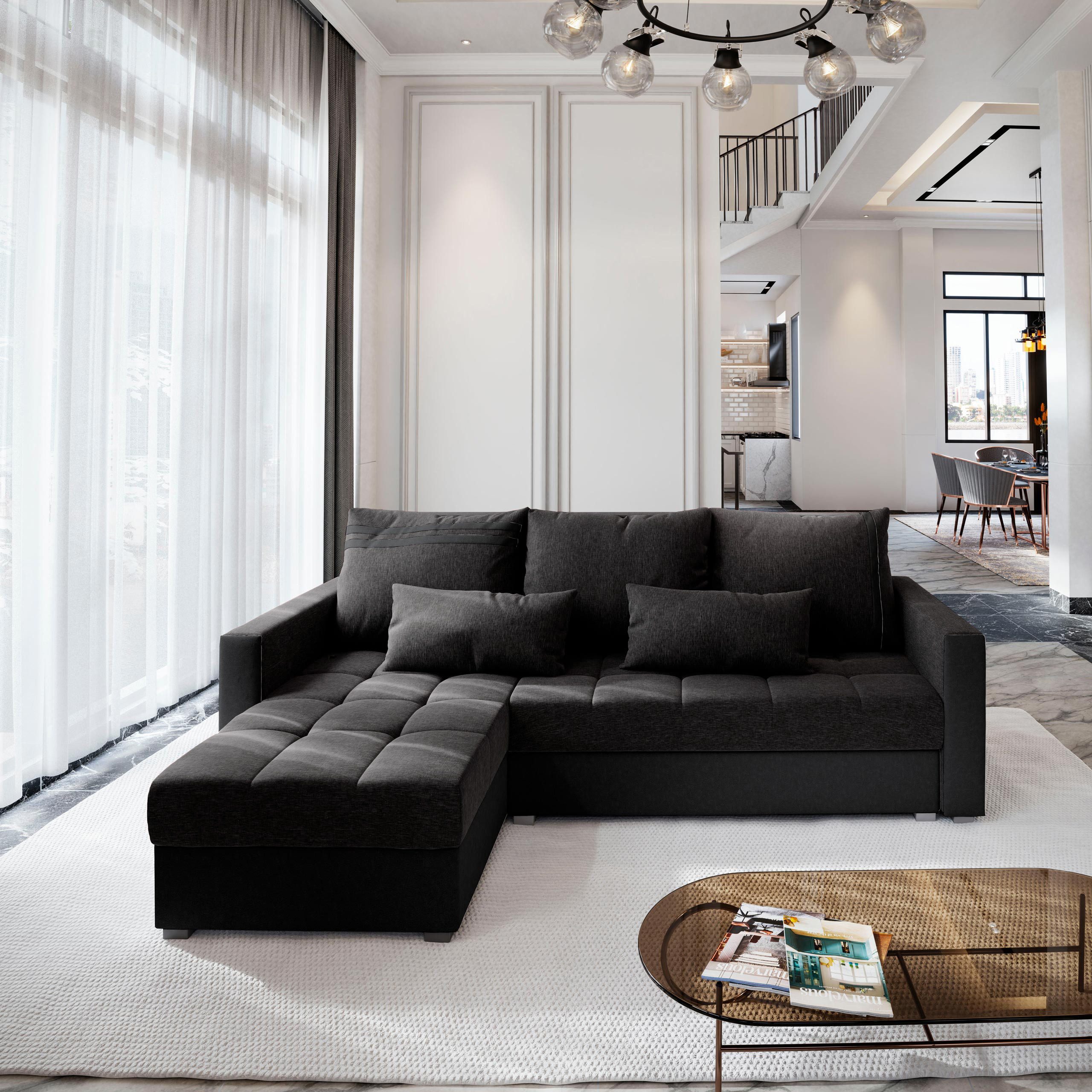 Masseno Ecksofa KOS PIK mit Schlaffunktion L-Form, Sofa mit Bettkasten günstig online kaufen