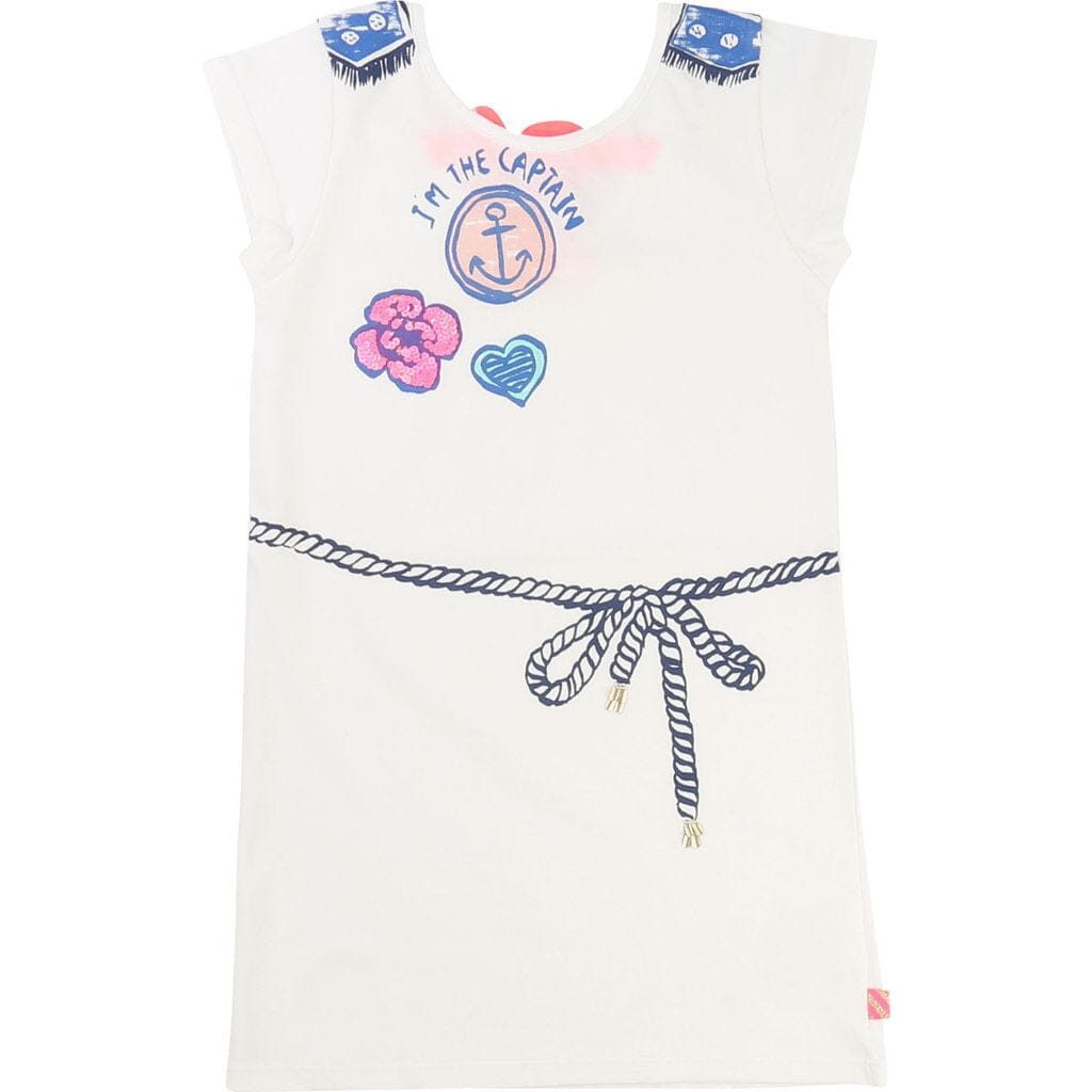 Billieblush Shirtkleid Billieblush Kleid Kapitän weiß