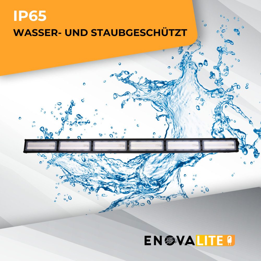 ENOVALITE LED Arbeitsleuchte LED-HighBay, linear, 300 W, 36000 lm, 5000 K (neutralweiß), IP65, LED fest integriert, Tageslichtweiß, neutralweiß