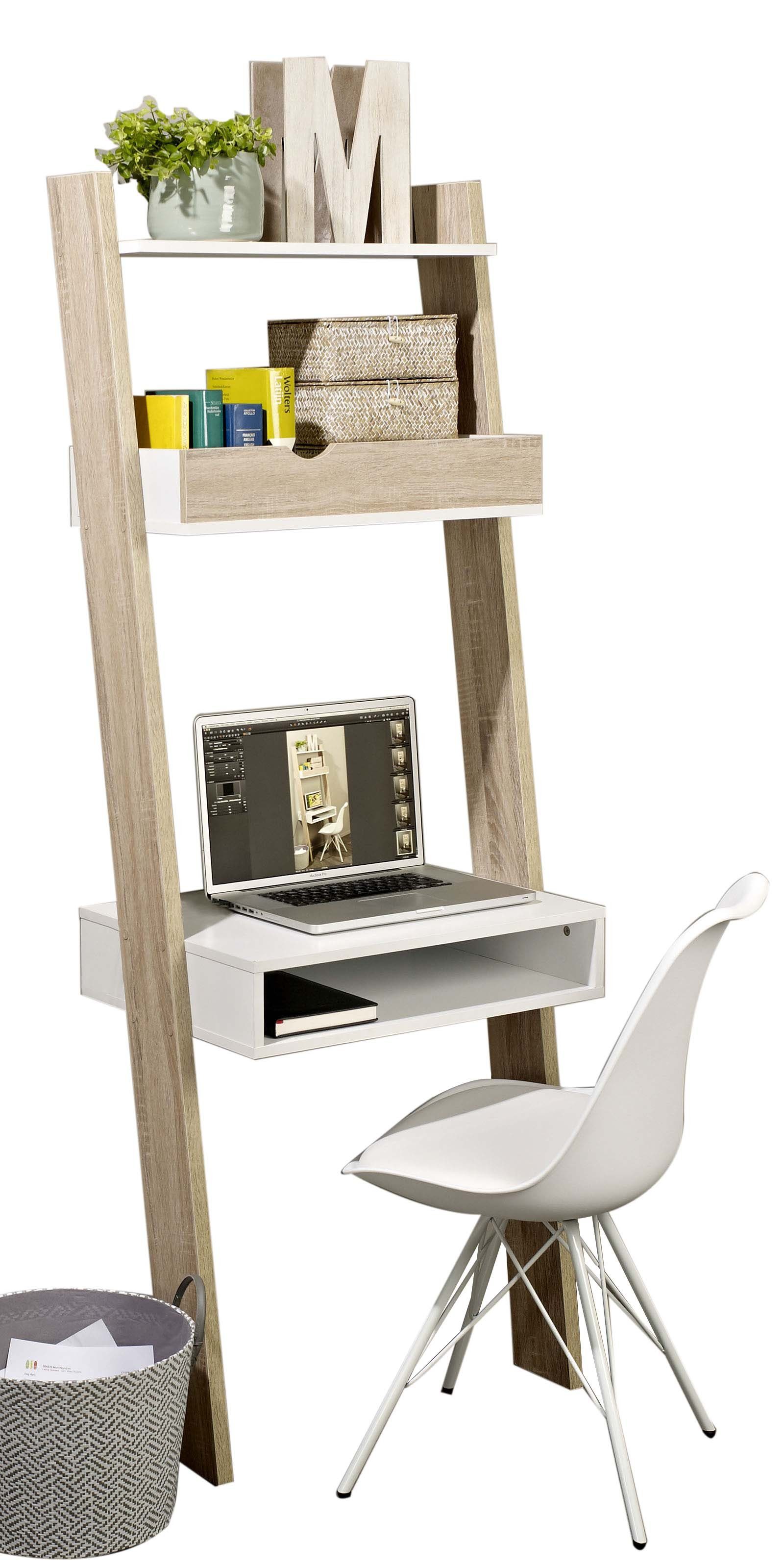 SoBuy Leiterregal FRG110/FRG111, Bücherregal mit Schreibtisch günstig online kaufen