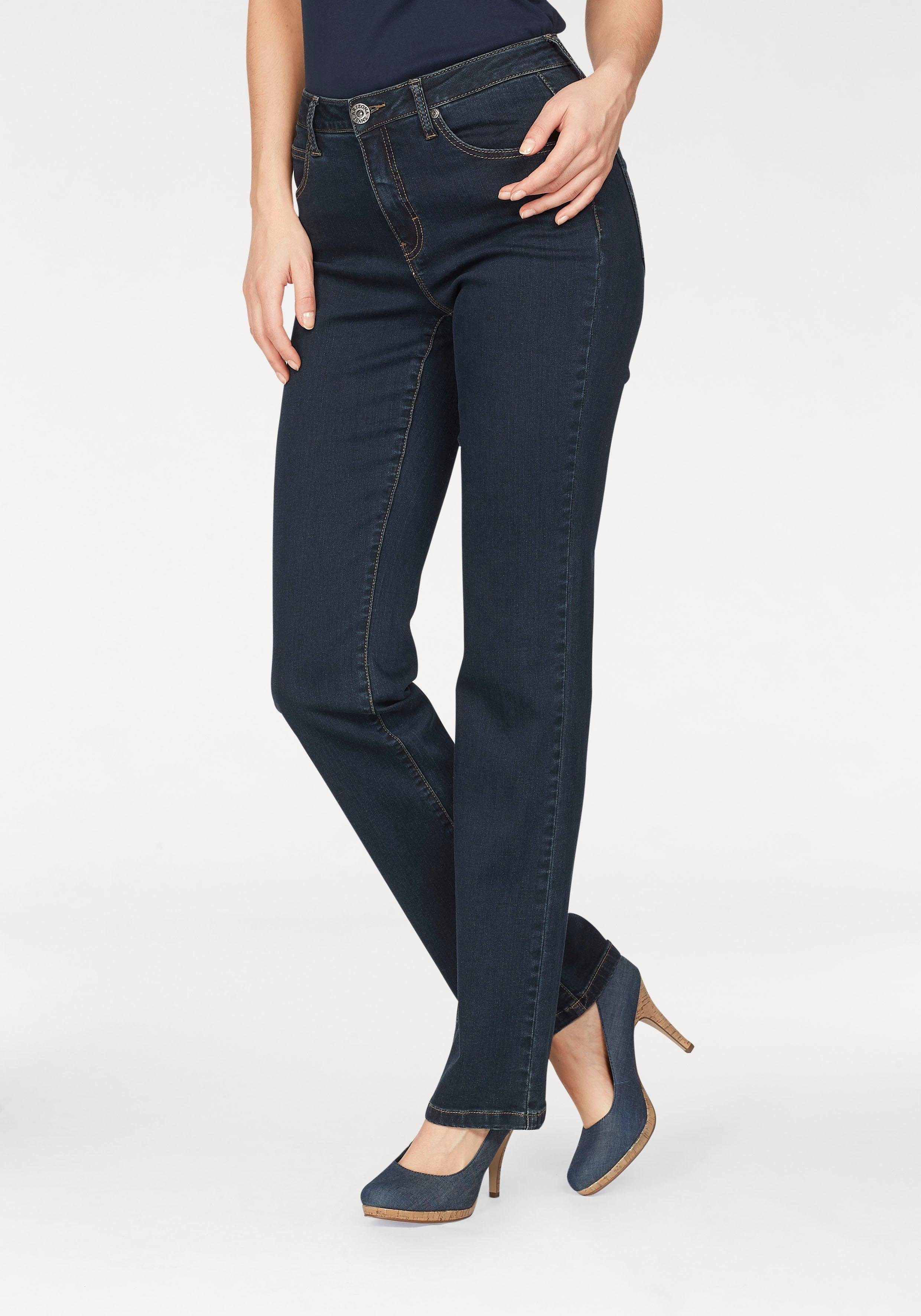 Arizona Gerade Jeans Curve-Collection hohe Leibhöhe, rinsed Waschung, cleaner Look