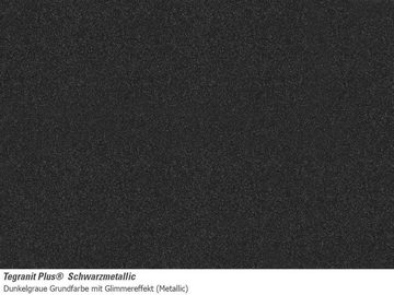 Teka Einbauspüle Set aus Granit-Spüle und Franke Armatur inkl Anschlussgarnitur schwarz