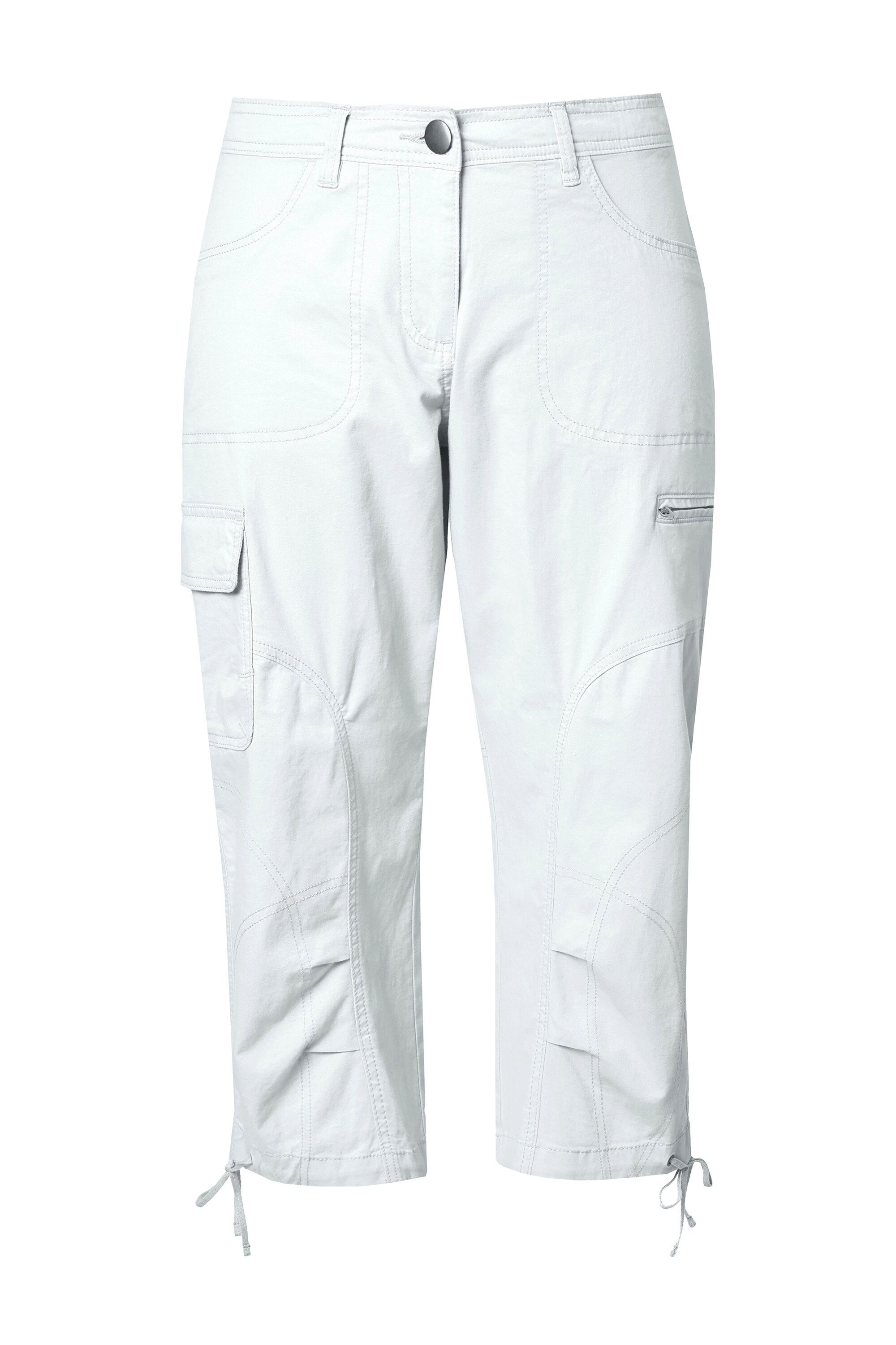 Ulla Popken Cargoshorts 7/8-Cargohose Komfortbund Saumband günstig online kaufen