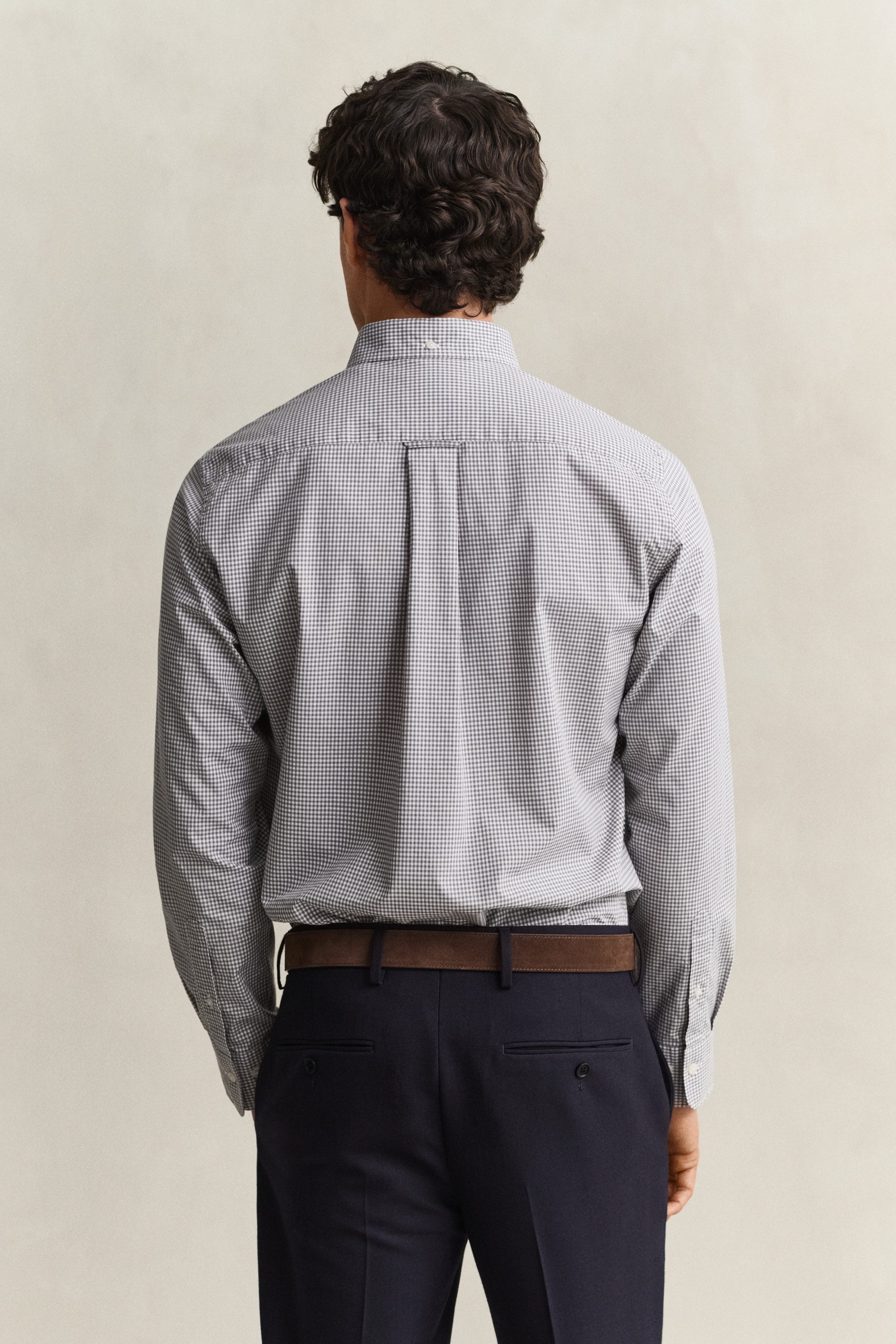 Gant Langarmhemd REG CLASSIC POPLIN GINGHAM SHIRT mit Logostickerei, Baumwoll-Popeline
