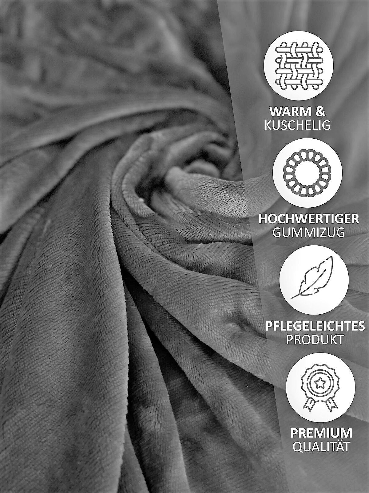 One Home Spannbettlaken Winter Cashmere Touch, Fleece, Gummizug: rundum, (1 Stück), flauschig warmes Teddy Plüsch – Bild 3 von 5