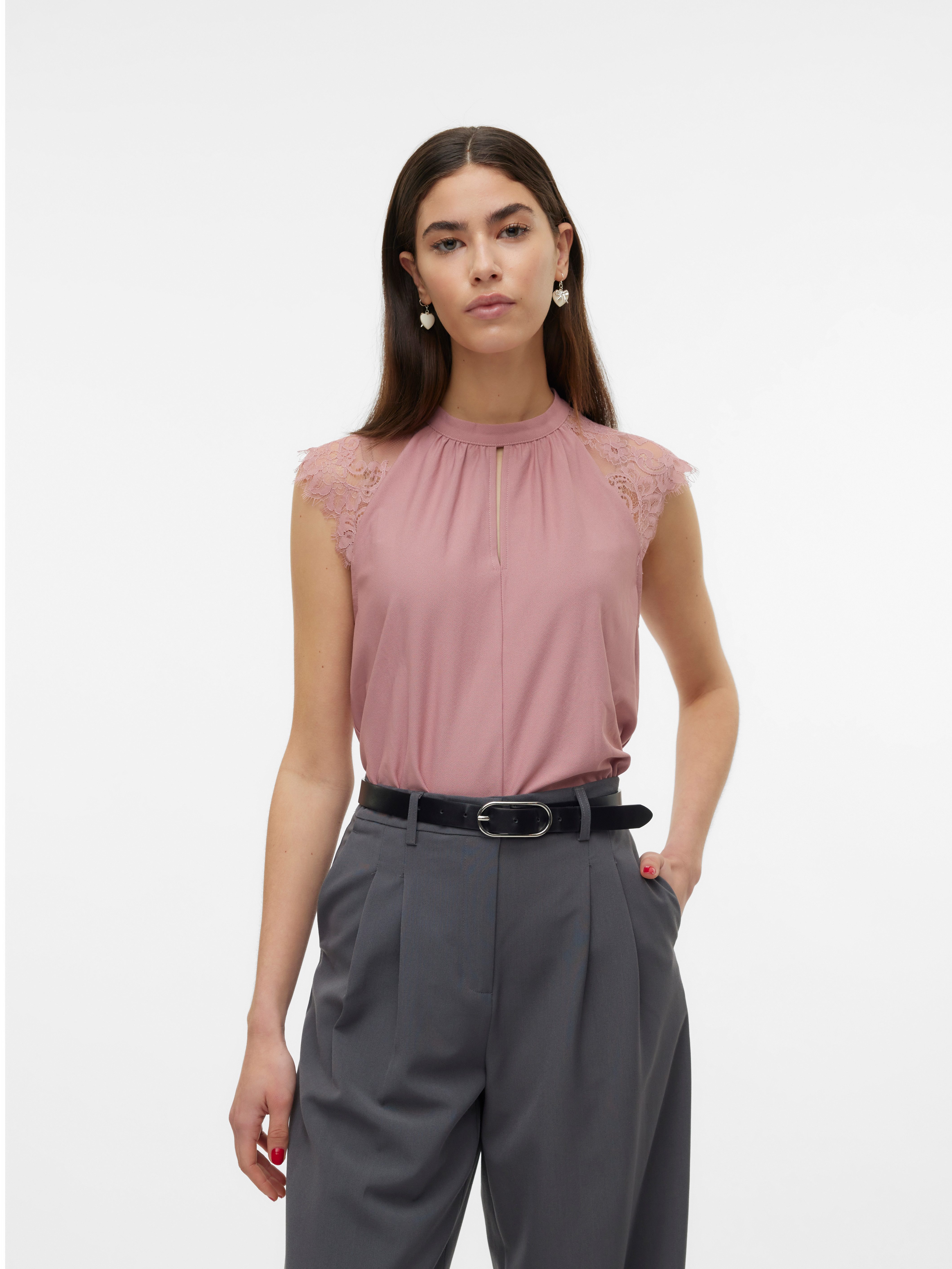 Vero Moda Spitzentop VMMILLA SL LACE günstig online kaufen