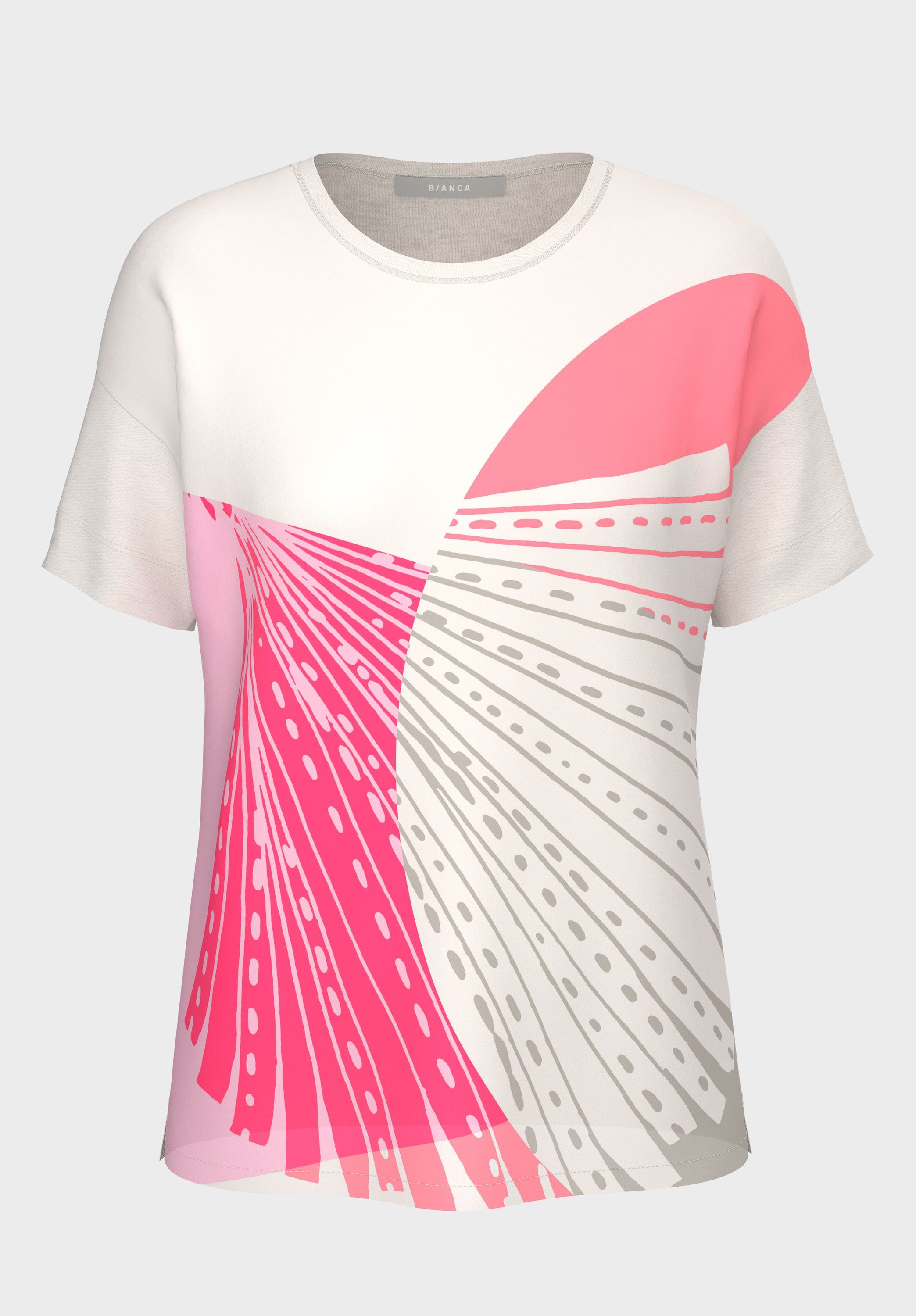 bianca Print-Shirt JULIE mit graphischem Frontmotiv in angesagten Farben