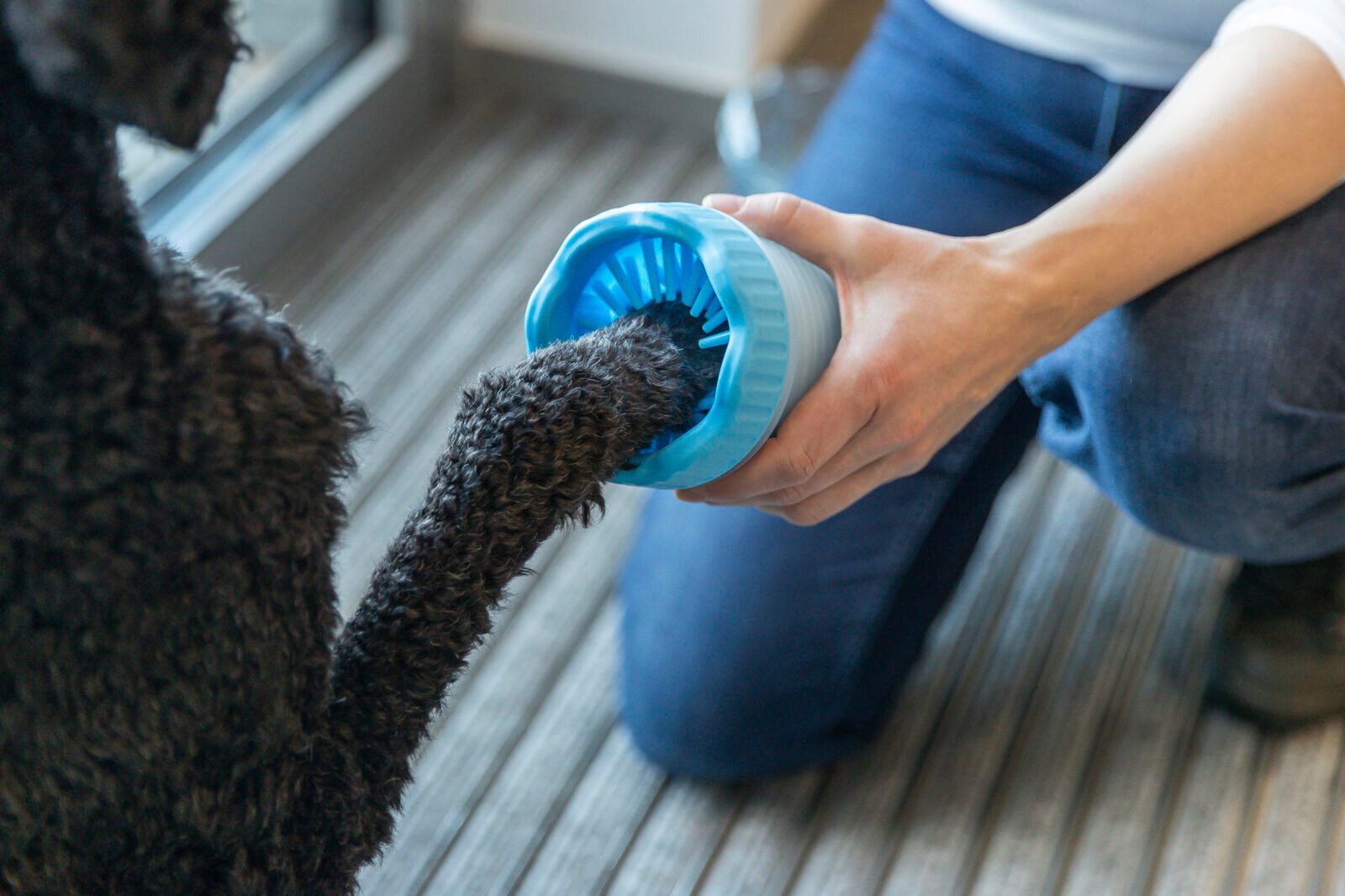Fellbürste Pfotenreiniger für Hunde