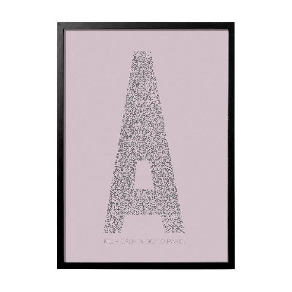 Bloomingville Wanddekoobjekt Bild mit Rahmen Keep Calm & Go To Paris