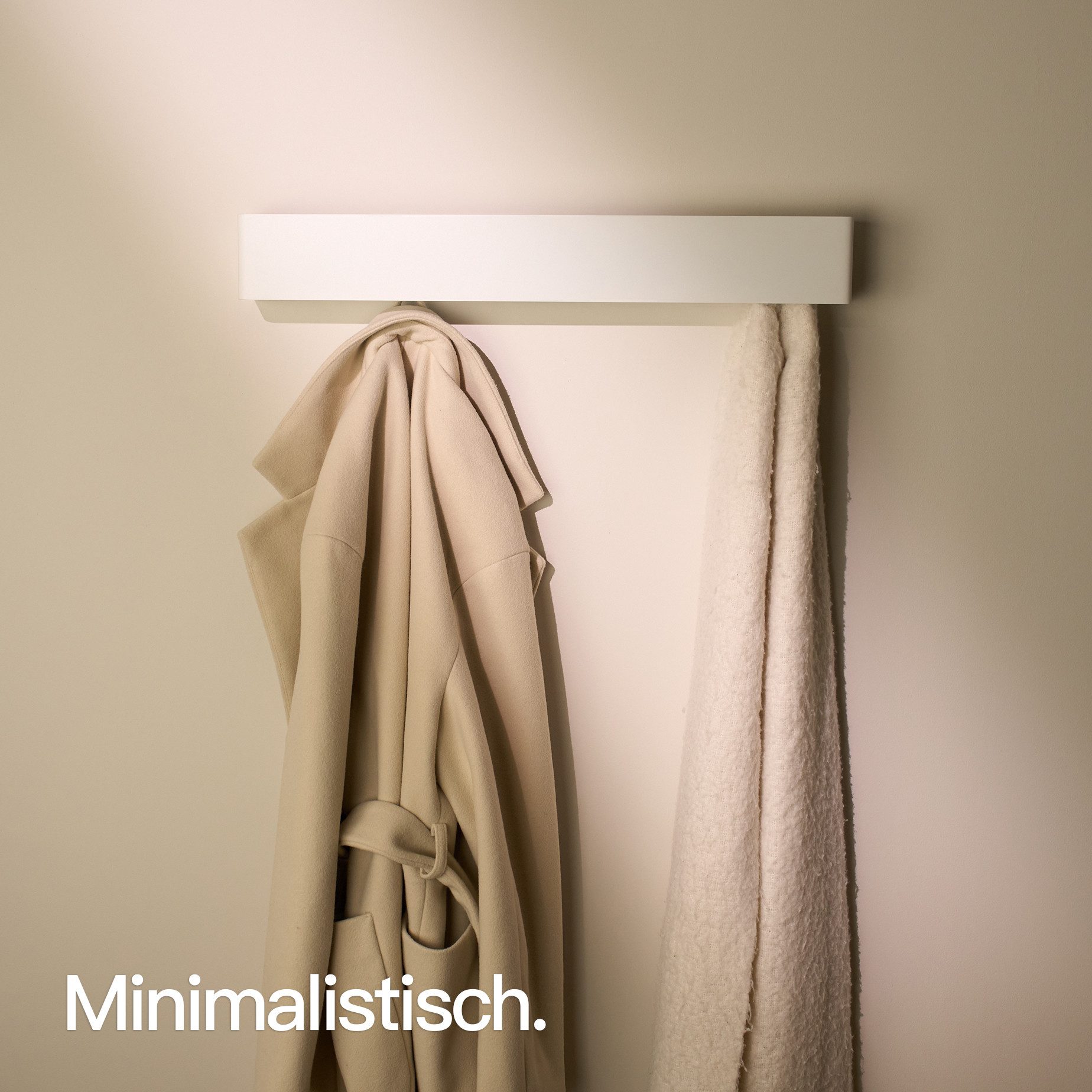 Designfabrik Hamburg Garderobenleiste, Wandgarderobe aus Metall, Garderobenhaken verdeckt – Bild 4 von 5