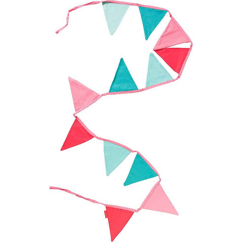 Kunstgirlande »Wimpelkette aus Stoff, rosa/mint, 3 m«, PAPIERDRACHEN