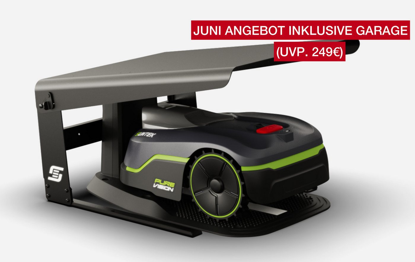 SUNTEK Rasenmähroboter SUNTEK Mähroboter PureVision, bis 600 m² Rasenfläche, SONDERANGEBOT im Juni inkl. Garage (UVP 249) SUNTEK Rasenmähroboter SUNTEK Mähroboter PureVision, bis 600 m² Rasenfläche, SONDERANGEBOT im Juni inkl. Garage (UVP 249)