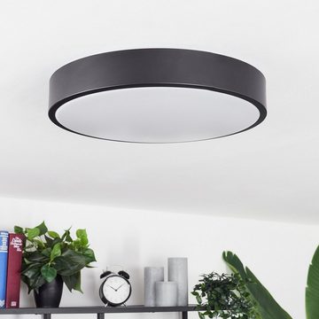 hofstein Deckenleuchte »Capodimonte« Deckenlampe aus Metall/Kunststoff in Schwarz/Weiß, 3000 Kelvin, runde Leuchte (33cm), 1xLED 12 Watt, 900 Lumen