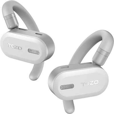 TOZO Open Buds Leichte Kabellos 5.3 mit Mehrwinkelverstellung In-Ear-Kopfhörer (Natürlicher Klang für unverfälschten Musikgenuss., Offenes Ohrdesign für langanhaltenden Komfort Kristallklare Anrufe)