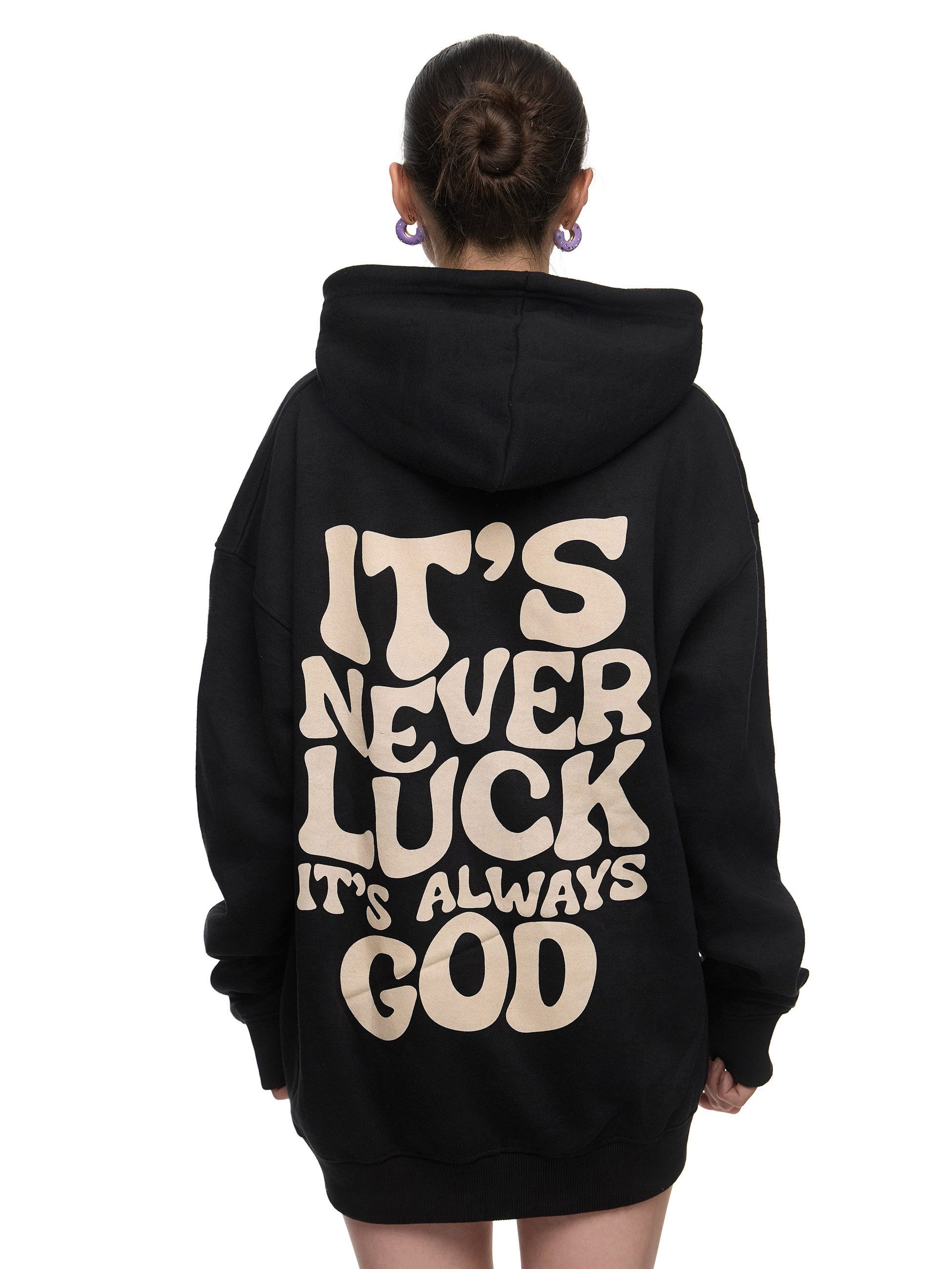 Worldclassca Hoodie Worldclassca Oversized "LUCK" Print günstig online kaufen