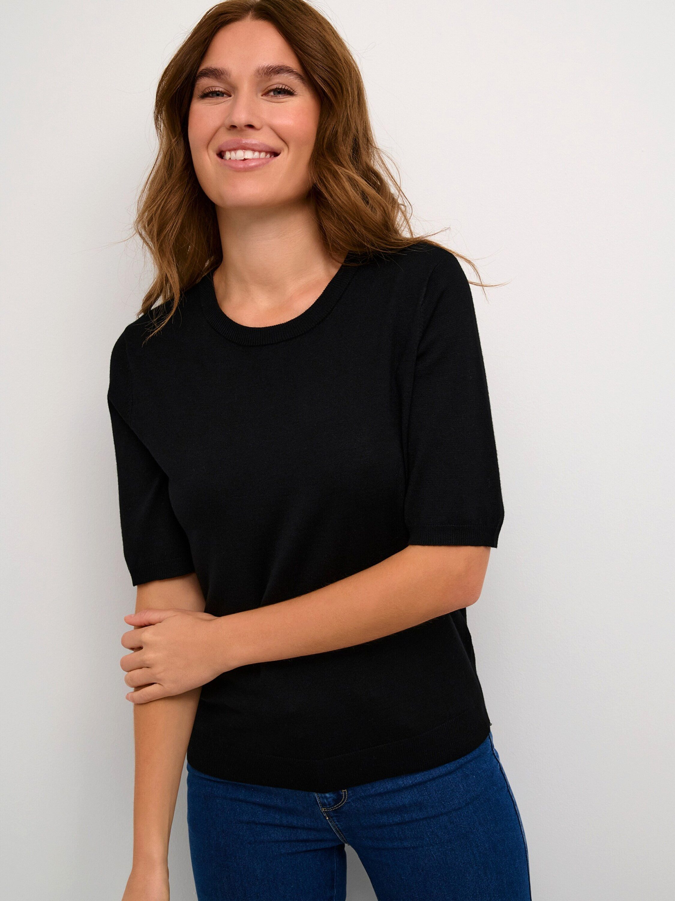 KAFFE Rundhalspullover Lizza (1-tlg) Plain/ohne Details günstig online kaufen