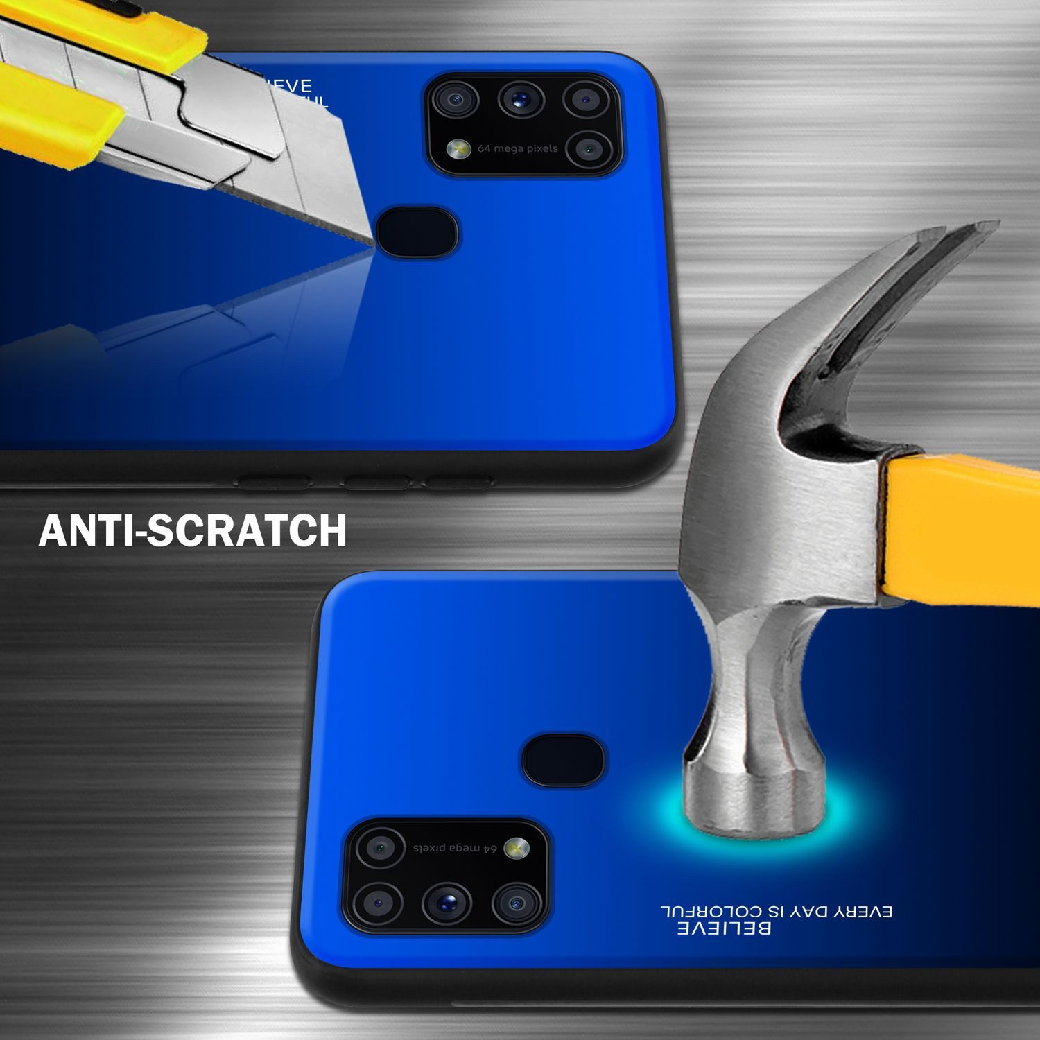 Cadorabo Handyhülle für Samsung Galaxy M31 Hülle Samsung Galaxy M31, Robustes Hard Case - Handy Schutzhülle - Hülle - Back Cover Bumper
