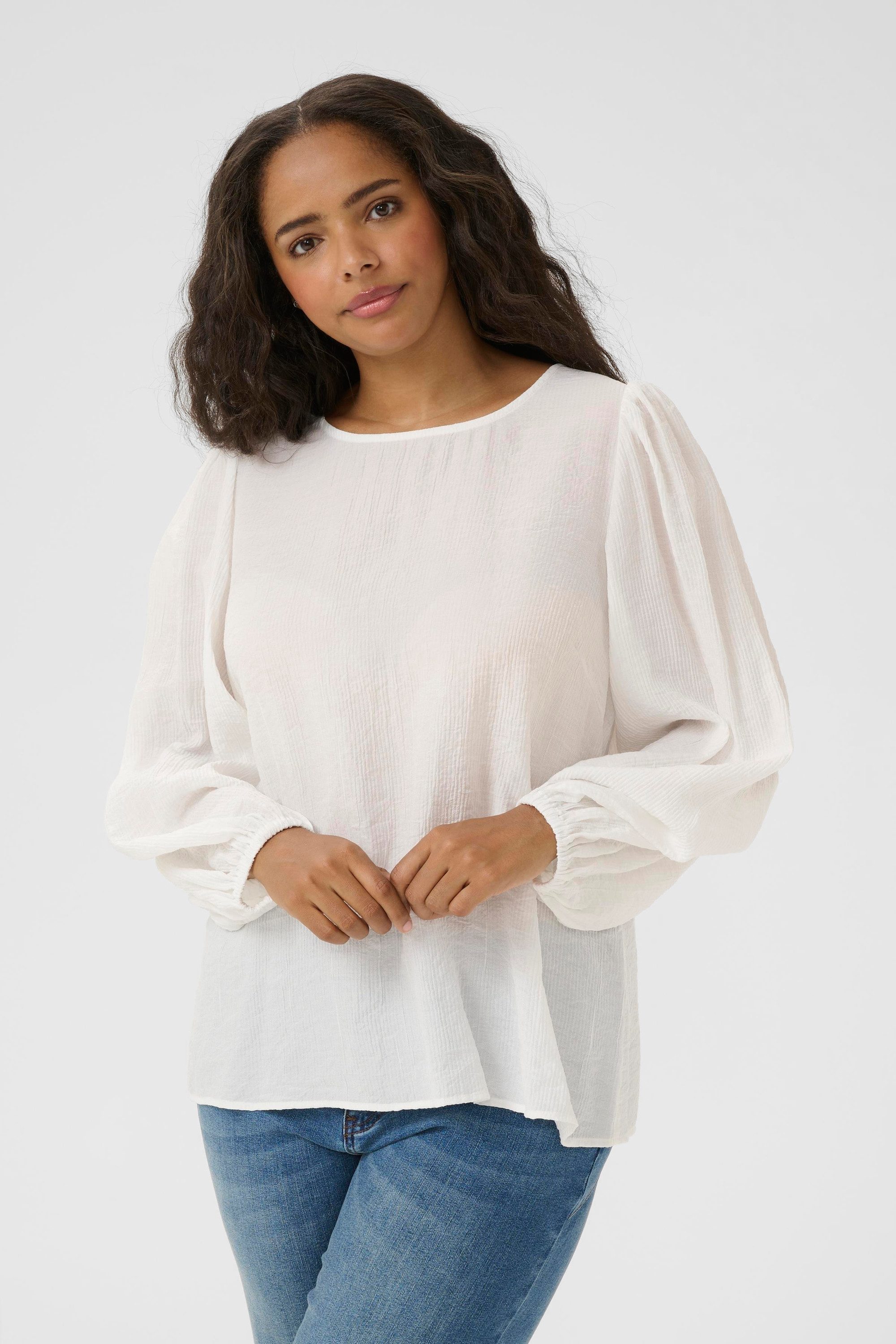 KAFFE Curve Langarmbluse Langarm-Bluse KCviva Große Größen günstig online kaufen