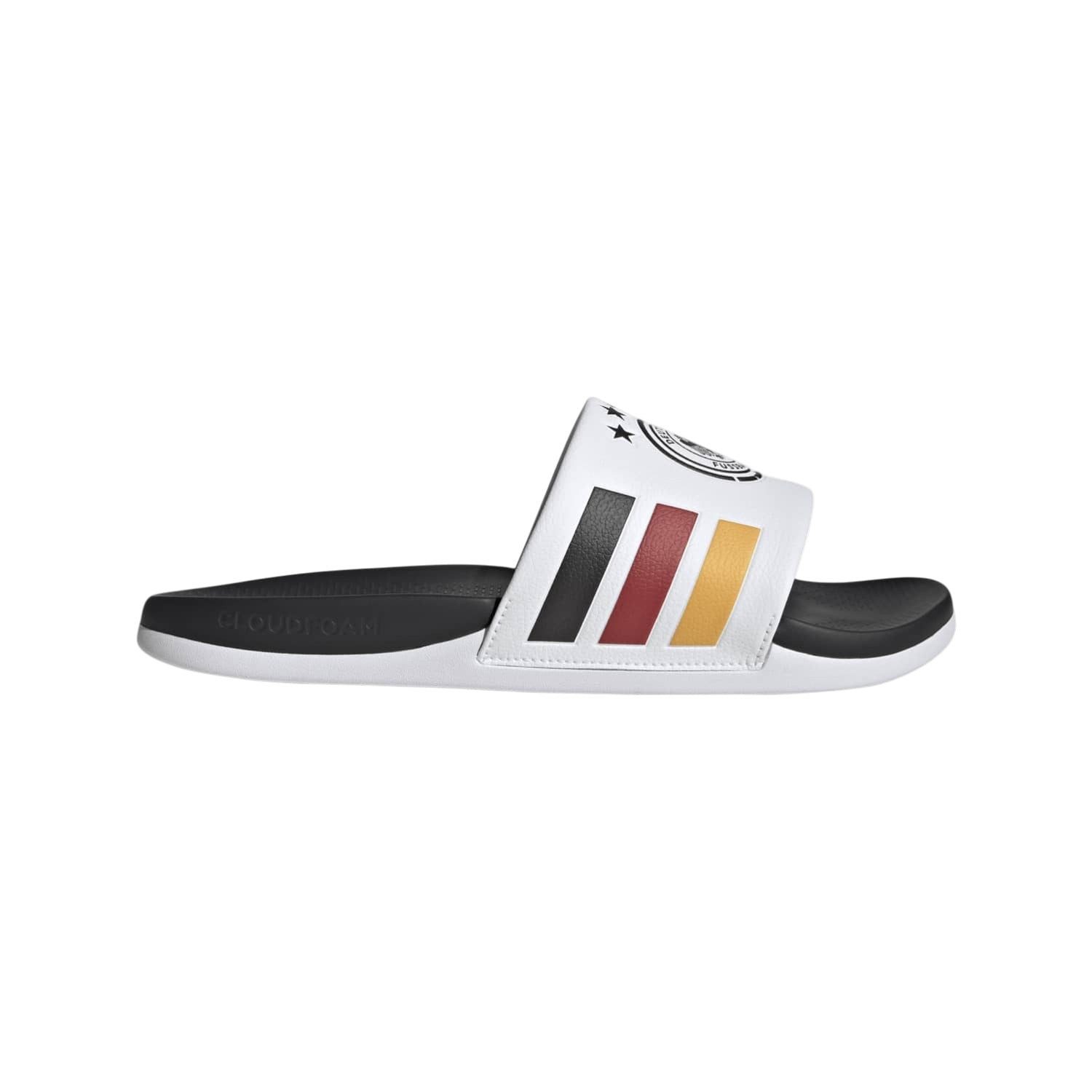 Adilette Comfort 2.0 Germany Slides weiss/schwarz - 1 Paar Badeschuh