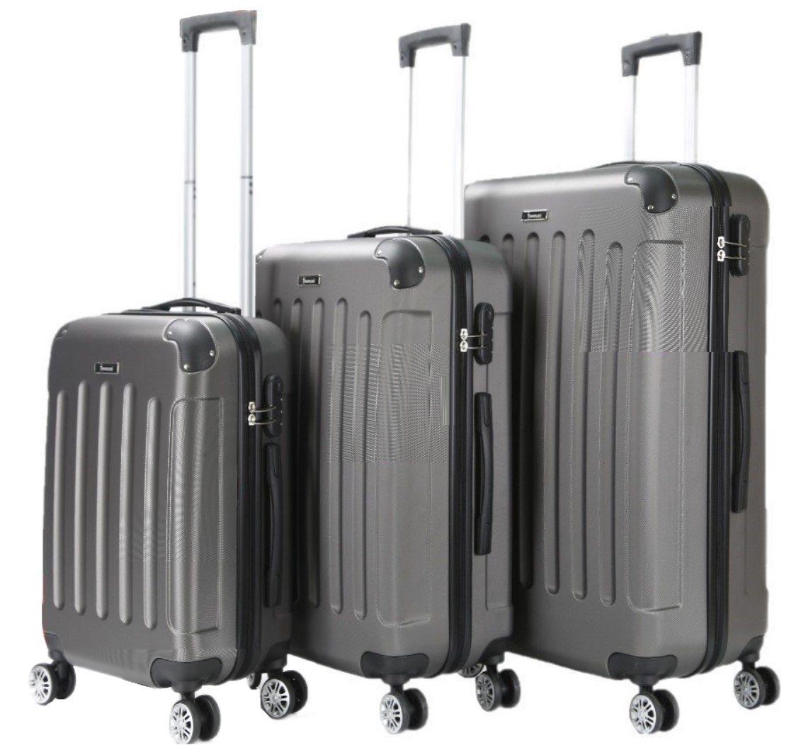 KESSMANN HOFFMANN Kofferset Hartschalenkoffer Set 3 Teilig Kofferset L XL XXL mittel groß Koffer, 4 Rollen, (Koffer-Set, 3 tlg., Leichtgewicht Rollkoffer mit 360° Rollen Reisen Urlaub Reisekoffer Set), Trolley Gepäckset Hartschalenkoffer Urlaubskoffer Handgepäck Organizer