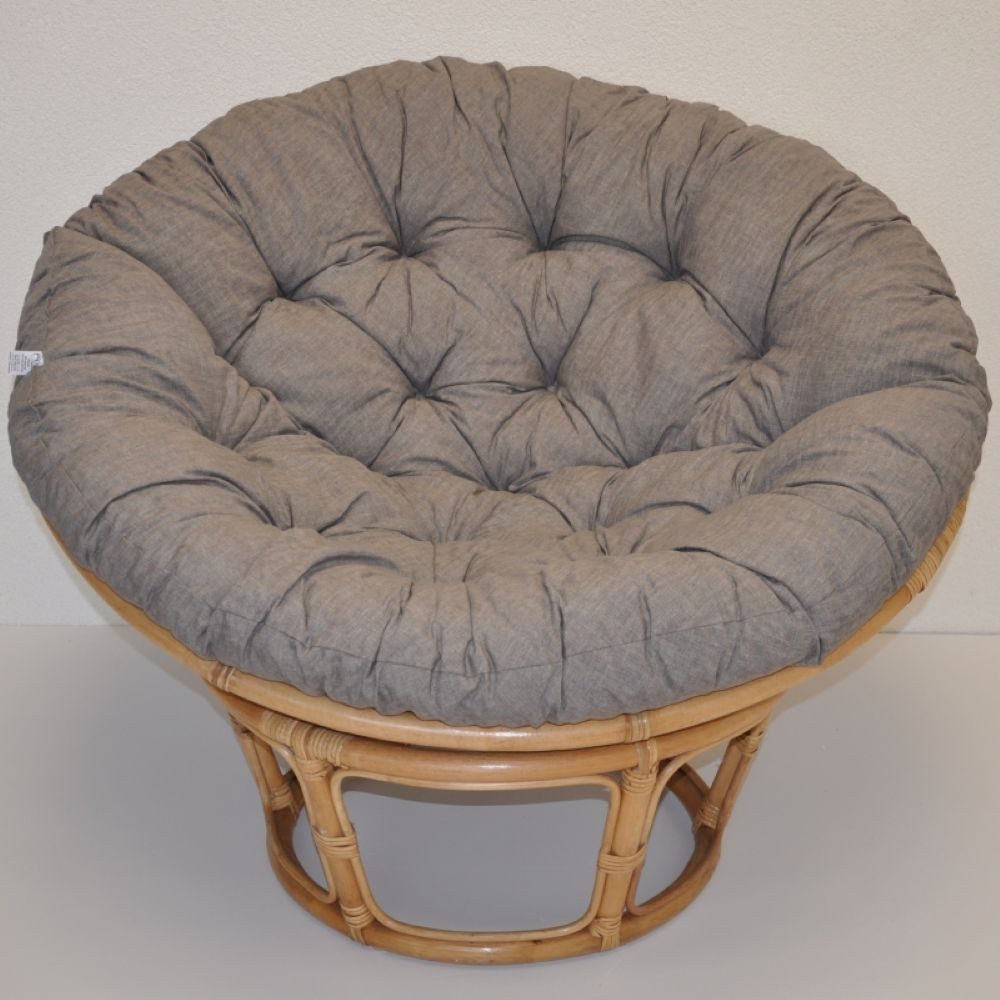 Rattani Rattanstuhl Papasansessel Rattan Papasan inkl. Polster D 115 cm Fb. honig, XL Papasan Sessel D 115 cm