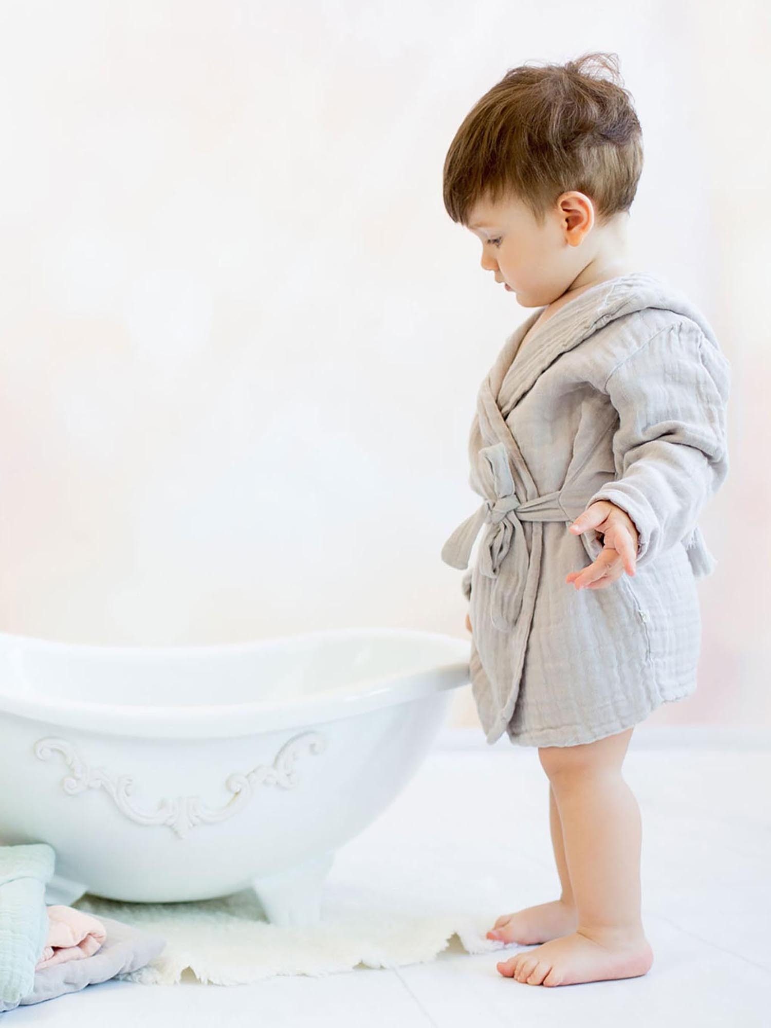 Kinderbademantel Kinder Bademantel Muslin aus bio-baumwolle