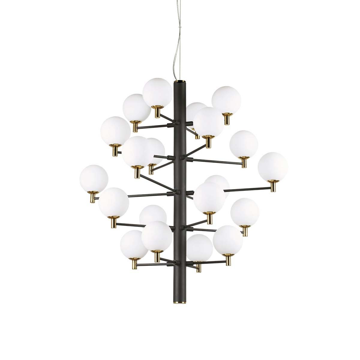 Ideal Lux Pendelleuchte Ideal Lux Copernico SP20 Pendelleuchte, L: 86 cm, B: 86 cm, 20-flammig, LED wechselbar, Hängeleuchte