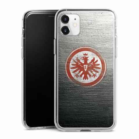 DeinDesign Handyhülle Eintracht Frankfurt SGE Logo Eintracht Logo Scratched, Apple iPhone 11 Silikon Hülle Bumper Case Handy Schutzhülle