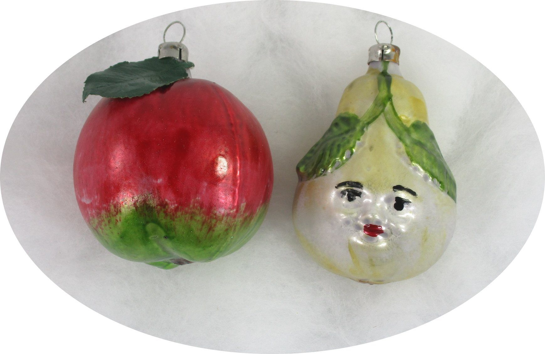 Nostalgie Christbaumschmuck Thüringen Christbaumschmuck Nostalgischer Apfel und Birne (2-tlg), "Nostalgischer Apfel und Birne"