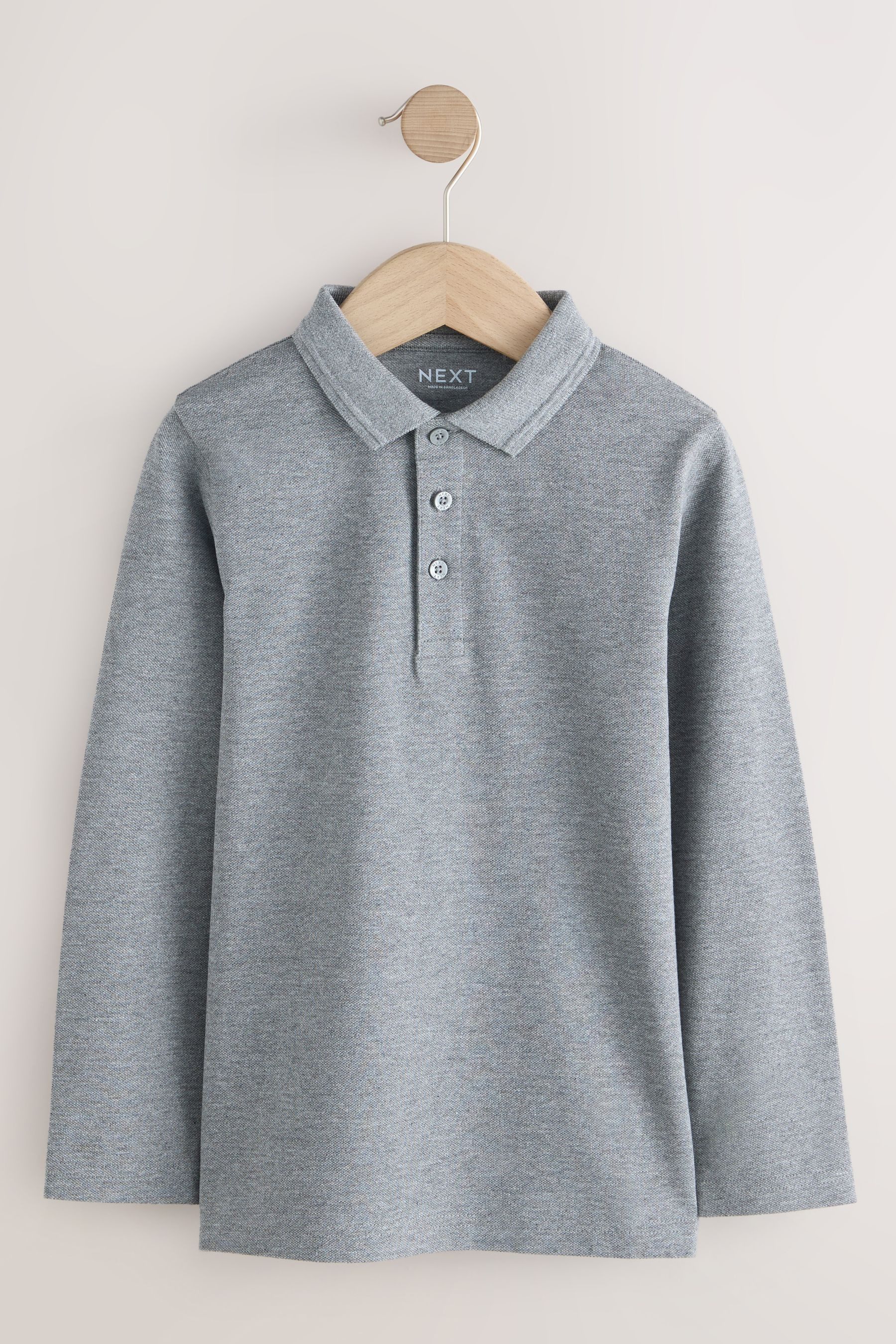 Next Langarm-Poloshirt Langärmelige Polohemden, 5er-Pack (2-tlg)