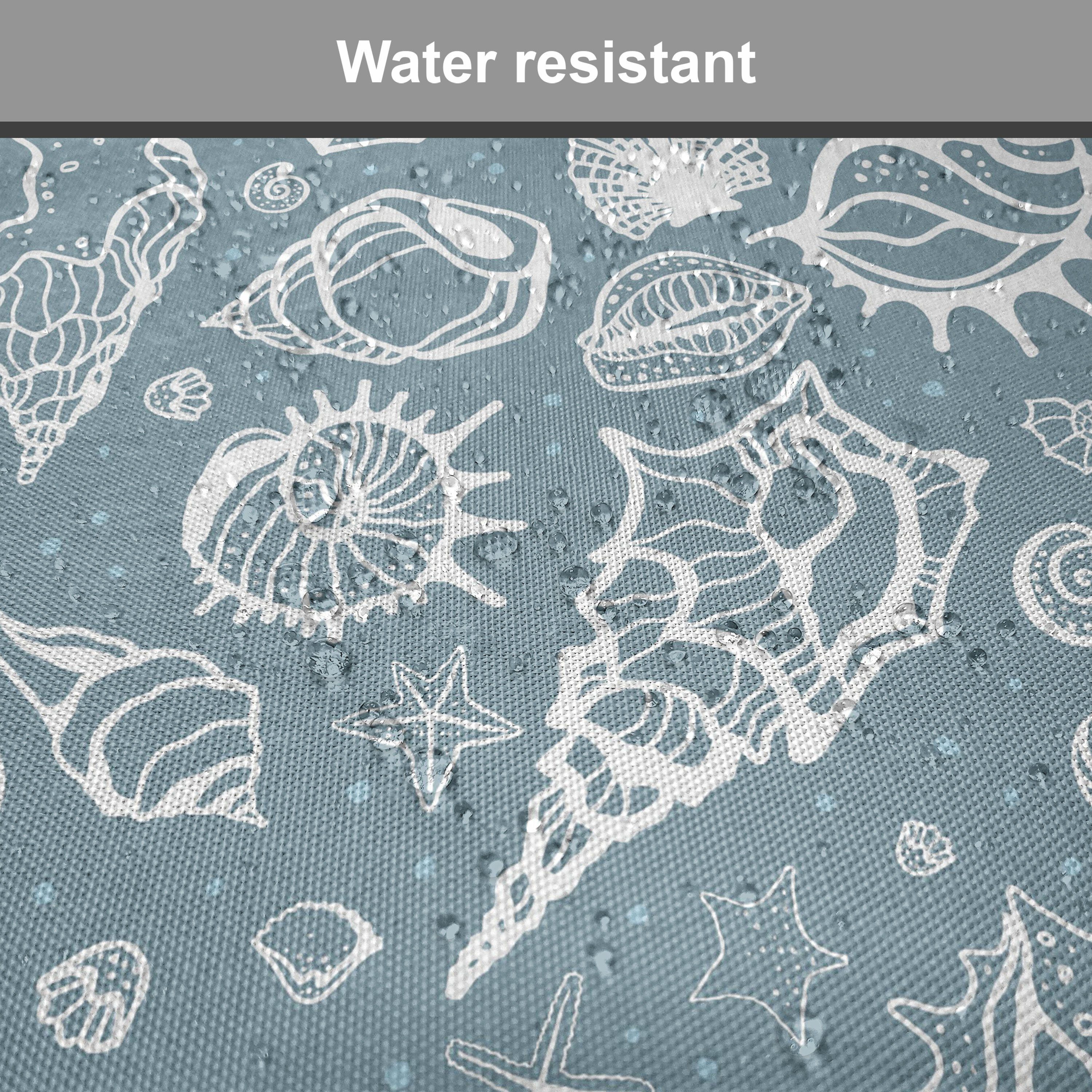 Sea Gekritzel-Art-Muster mit Shells wasserfestes Riemen für Abakuhaus Stuhlkissen Dekoratives Kissen Küchensitze,