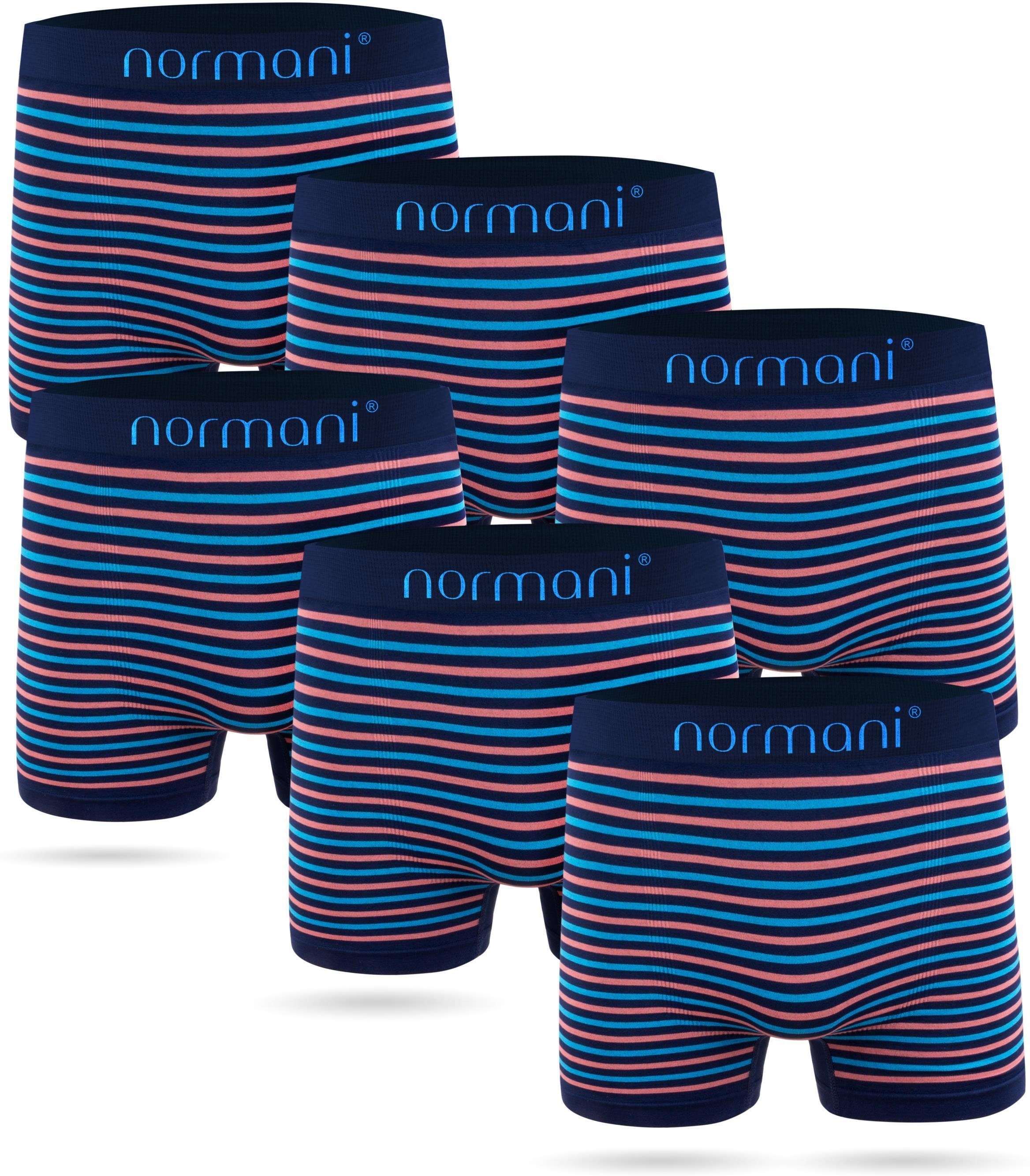 normani Retro Boxer Herren Sport Unterhosen aus schnell trocknendem Material Blau/Pink