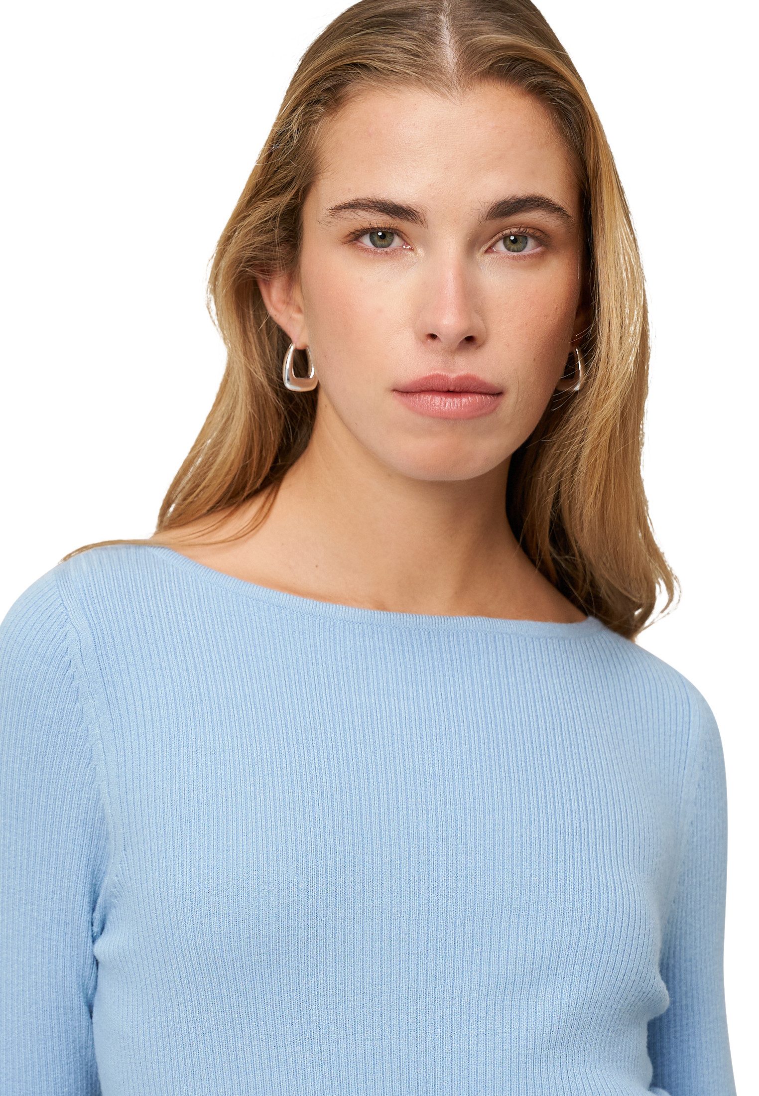Zero Strickpullover Damen mit Volants am Ärmel (1-tlg) Volant