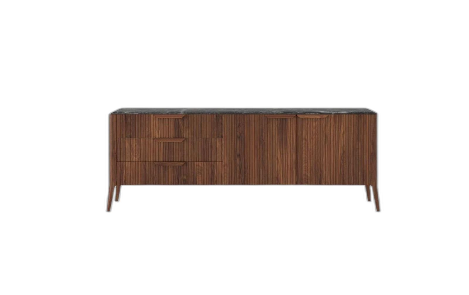 Xlmoebel Sideboard Massivholz Sideboard mit Schubladen in zeitgemäßem Design (Anrichte, 1 St., Anrichte), Hergestellt in Europa