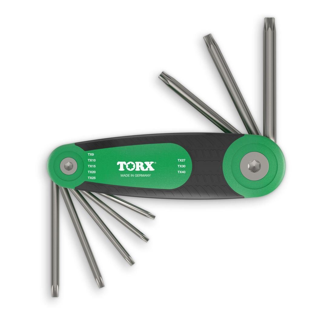 TORX Torxschlüssel Klapphalter Set TX9–TX40 8tlg., mit Duplex Griff
