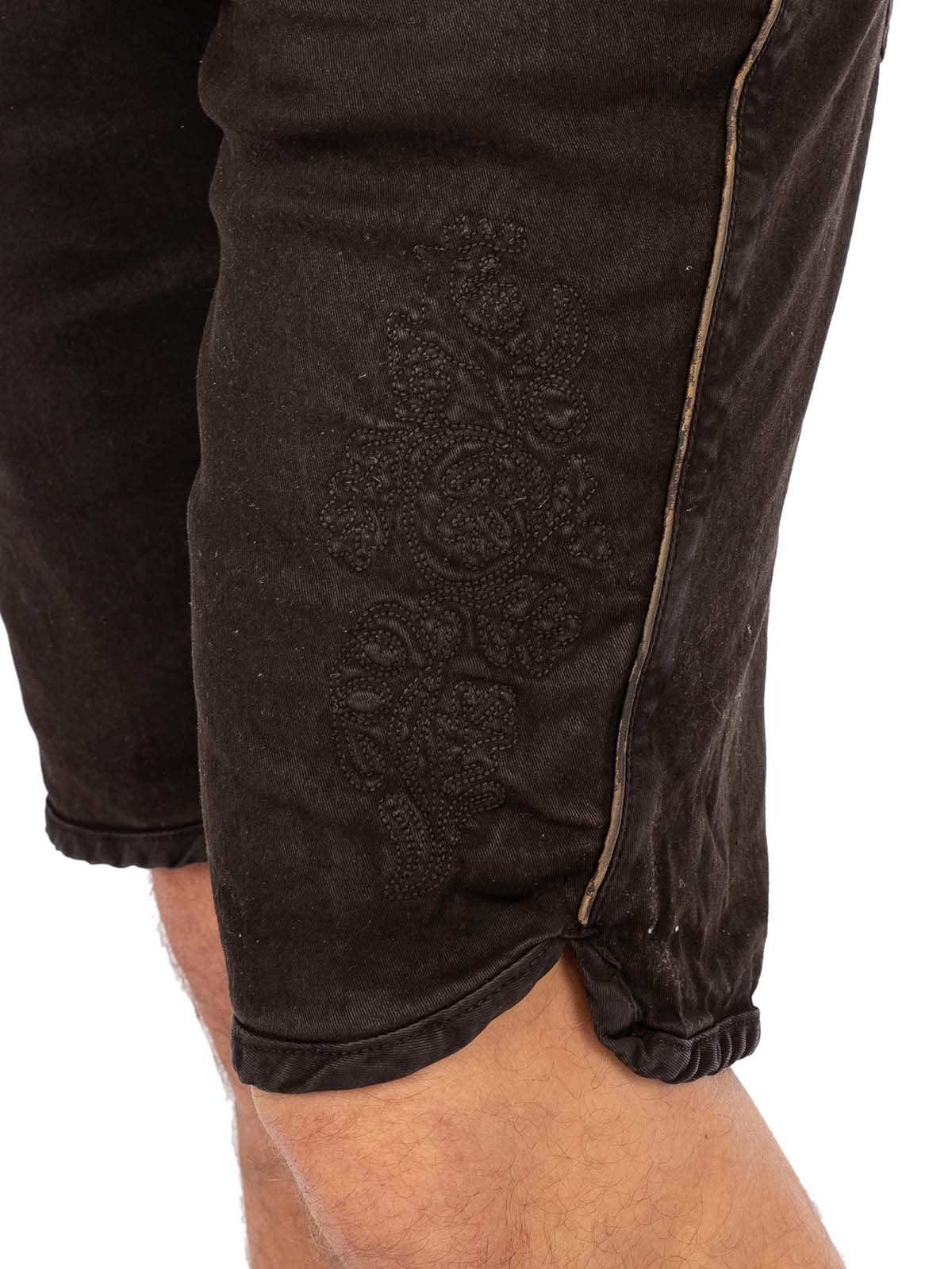 dunkelbraun Shorts Trachtenjeans HECTOR Hangowear Trachtenhose