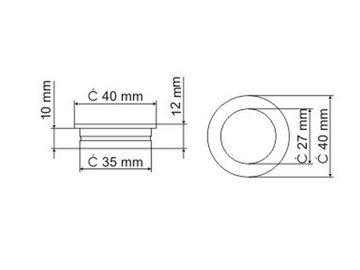 SO-TECH® Möbelgriff Muschelgriff Einlassgriff EL-01 Ø 40 mm