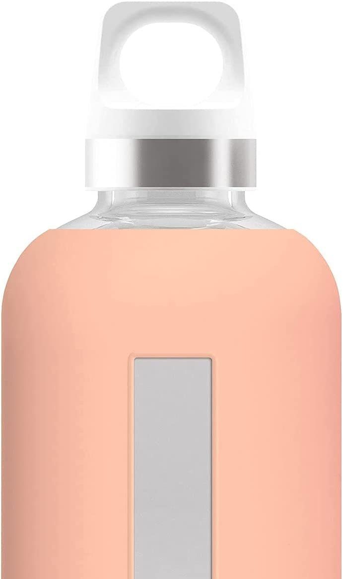 Sigg Trinkflasche Star Trinkflasche Glasflasche 0.5 L Pink Silikonhülle Shy