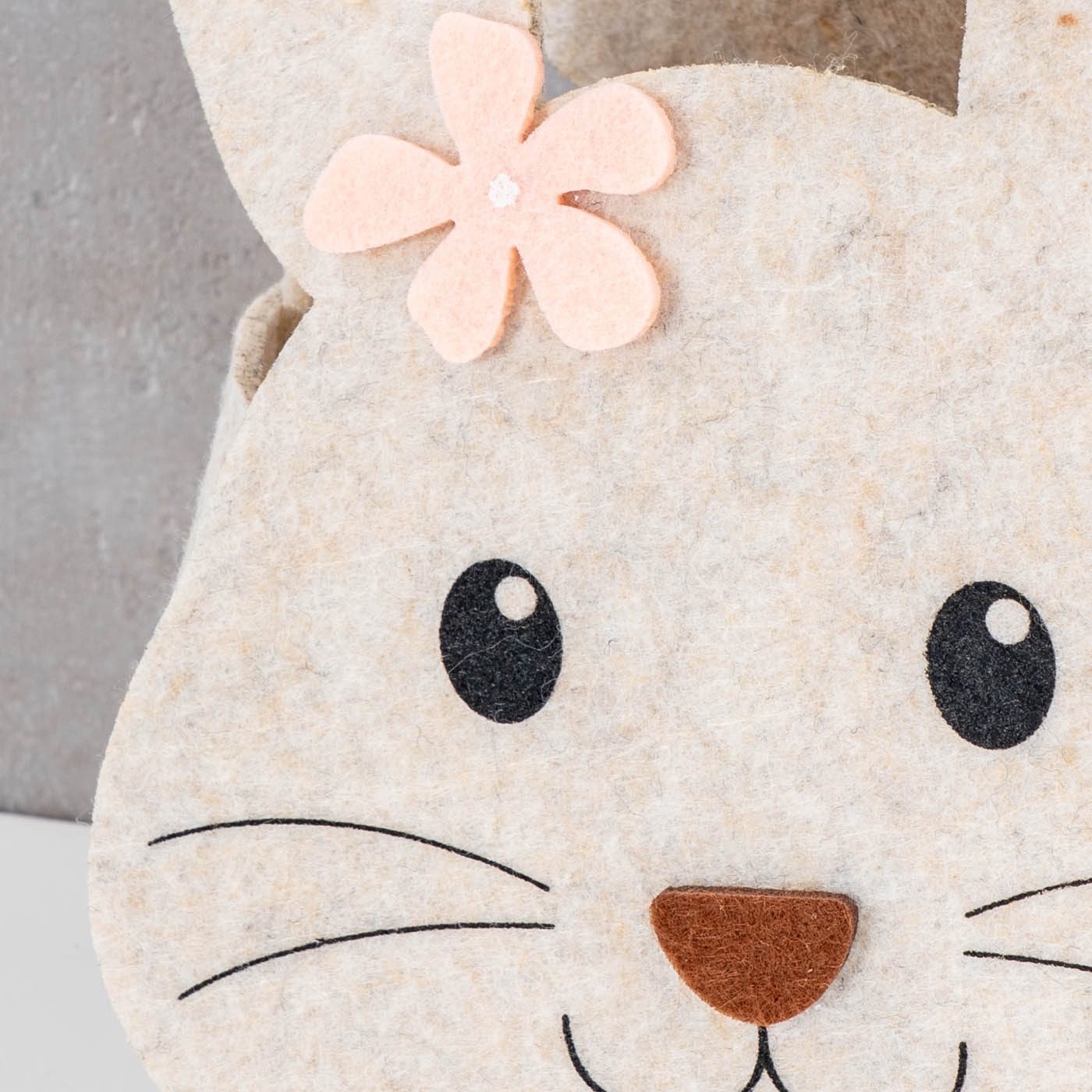 Levandeo® Osternest, 2er Set Hasenkorb Ostern Filz H30cm Grau Osterhase Osterkorb