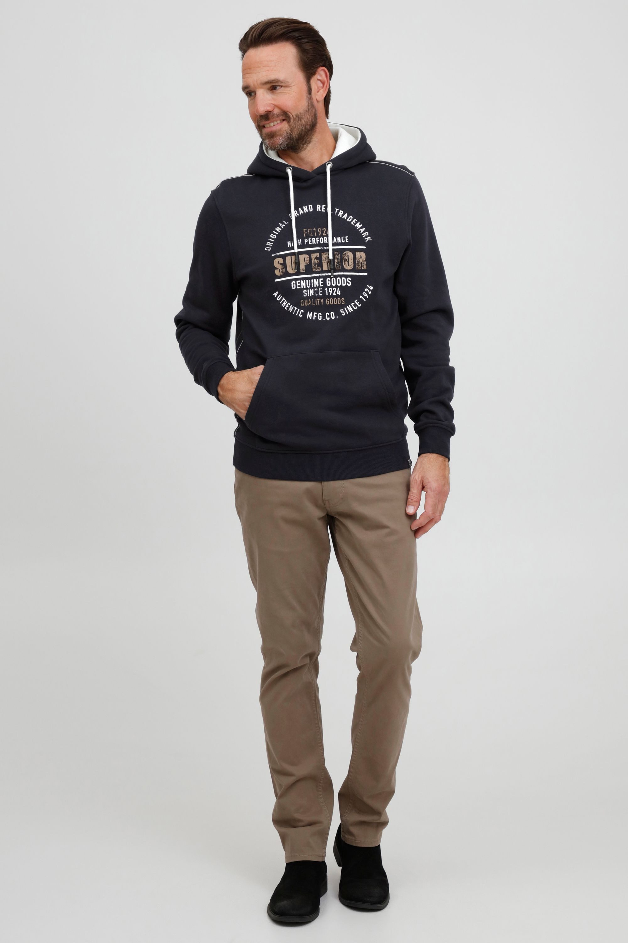 FQ1924 Kapuzenpullover FQThorin Moderner Kapuzenpullover mit Print
