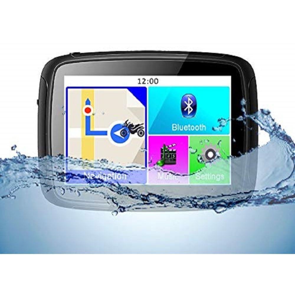 GABITECH 5 Zoll GPS wasserdichtes Navigationsgerät DRIVE M für Motorrad & PKW Motorrad-Navigationsgerät (inklusive lebenslanger Kartenupdates, automatische Verbindung zu Helm Bluetooth)